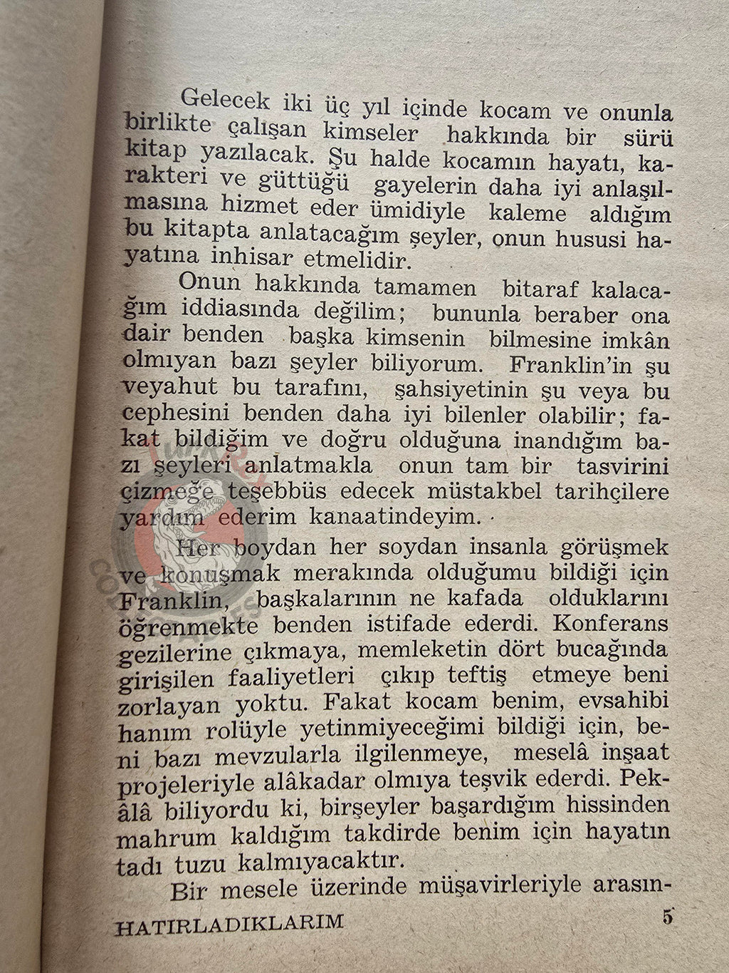 Eleanor Roosevelt – This I Remember 1953 1st Turkish Book Turkey