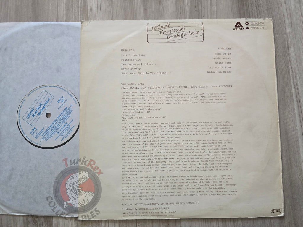The Blues Band – Official Blues Band Bootleg Album Turkish Pressing Vinyl Turkey Edition
