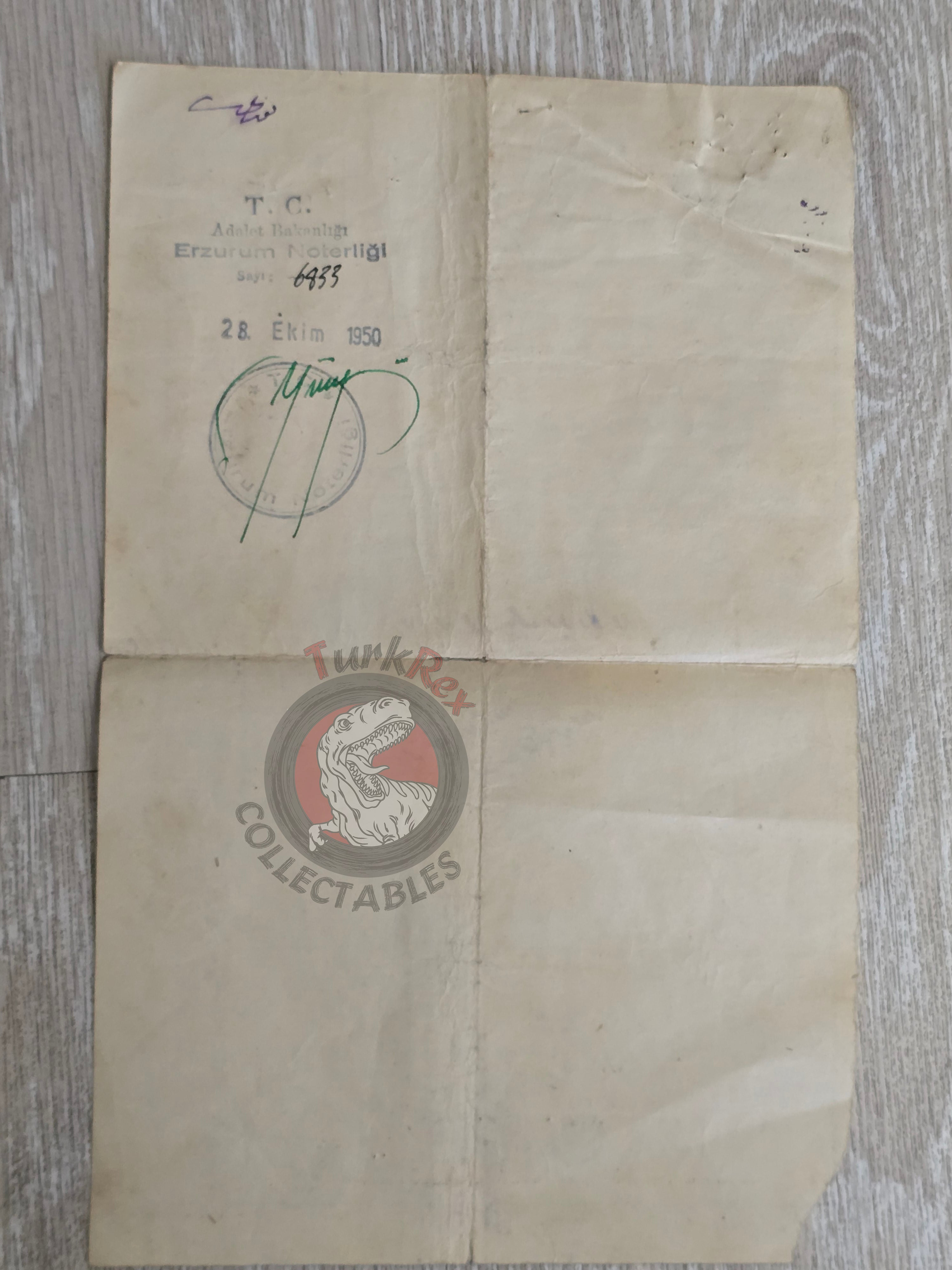Ottoman 1909 Land Deed House in Bitola North Macedonia Title Deed Balkans Muslim Islam Quarter