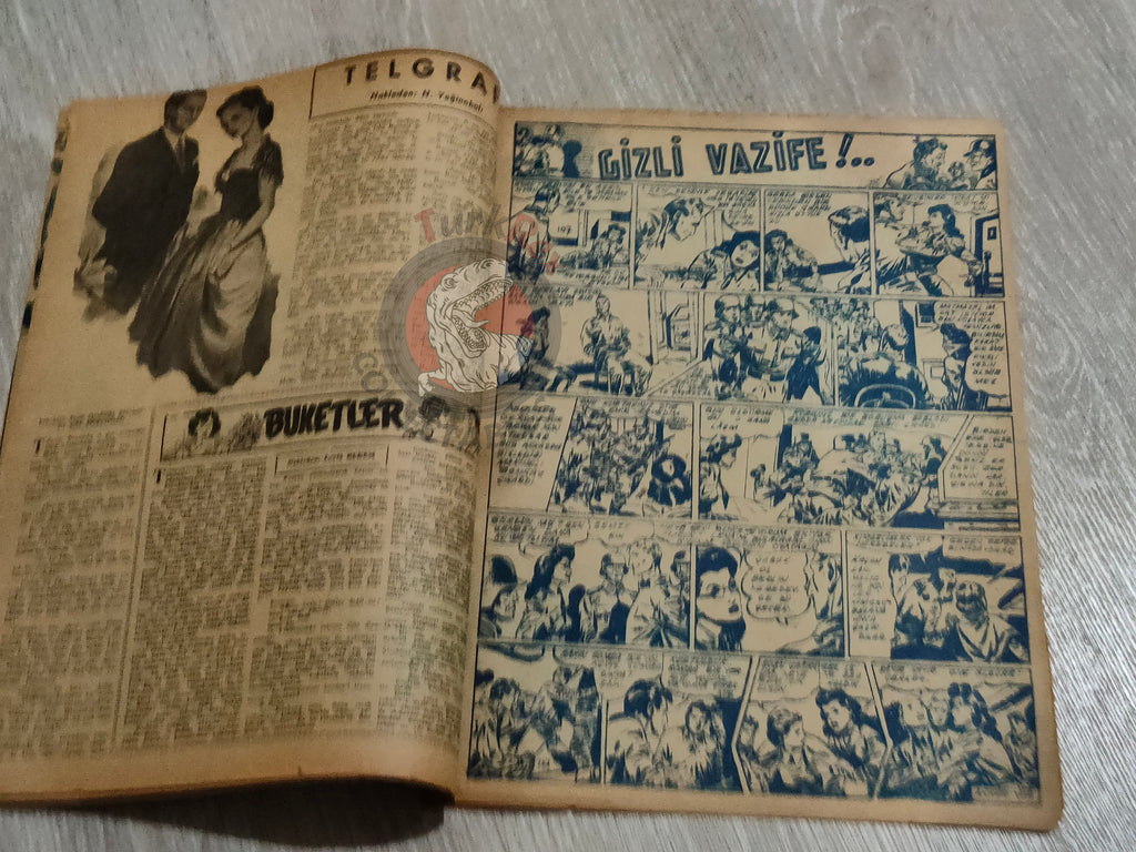 Binbir Roman #107 1950 Victor Hugo 93 - Mandrake Turkish Comic Mag Turkey