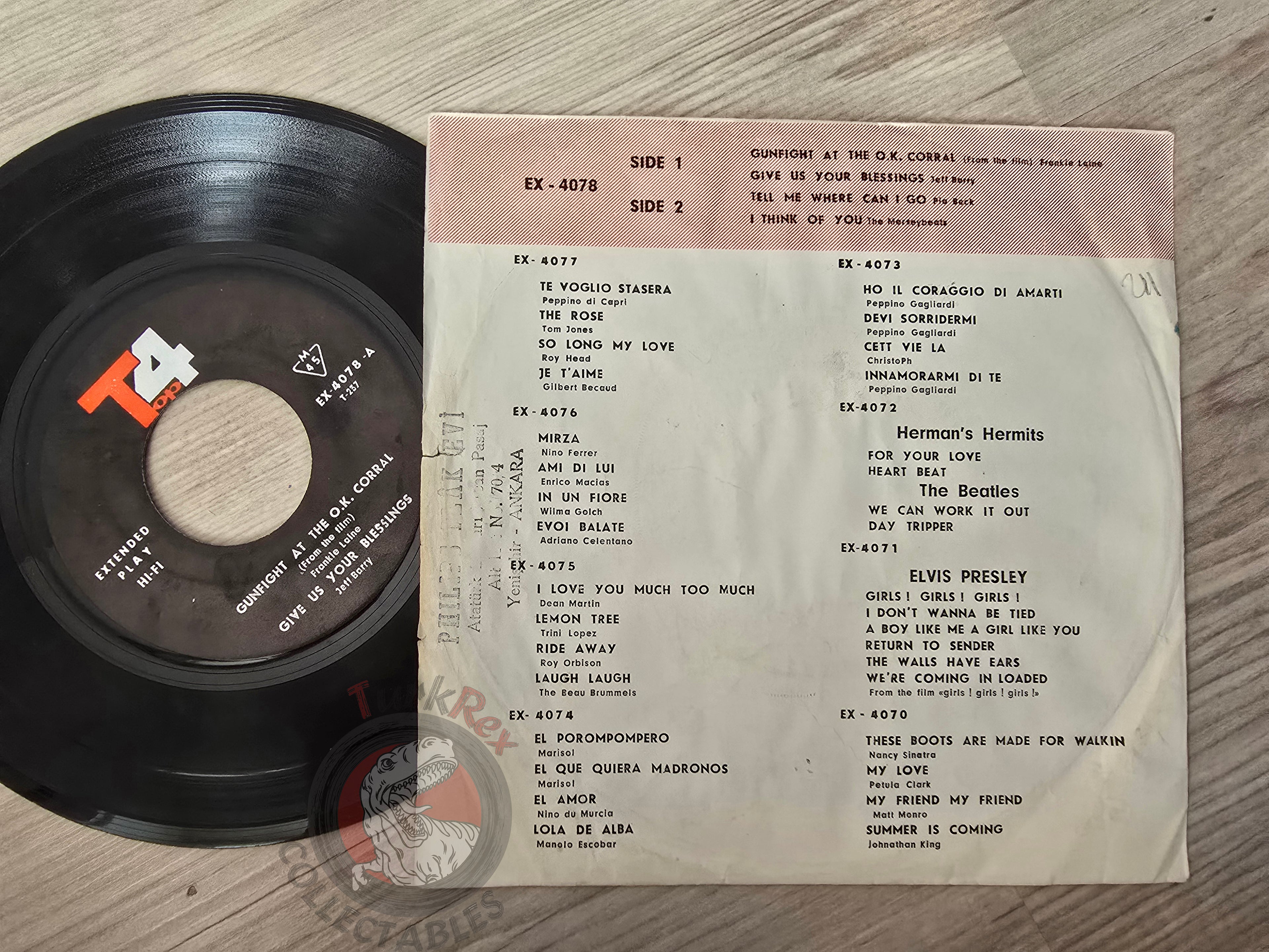 Frankie Laine / Jeff Barry / Pia Beck / The Merseybeats 7" Iran Pressing Vinyl Iranian Edition