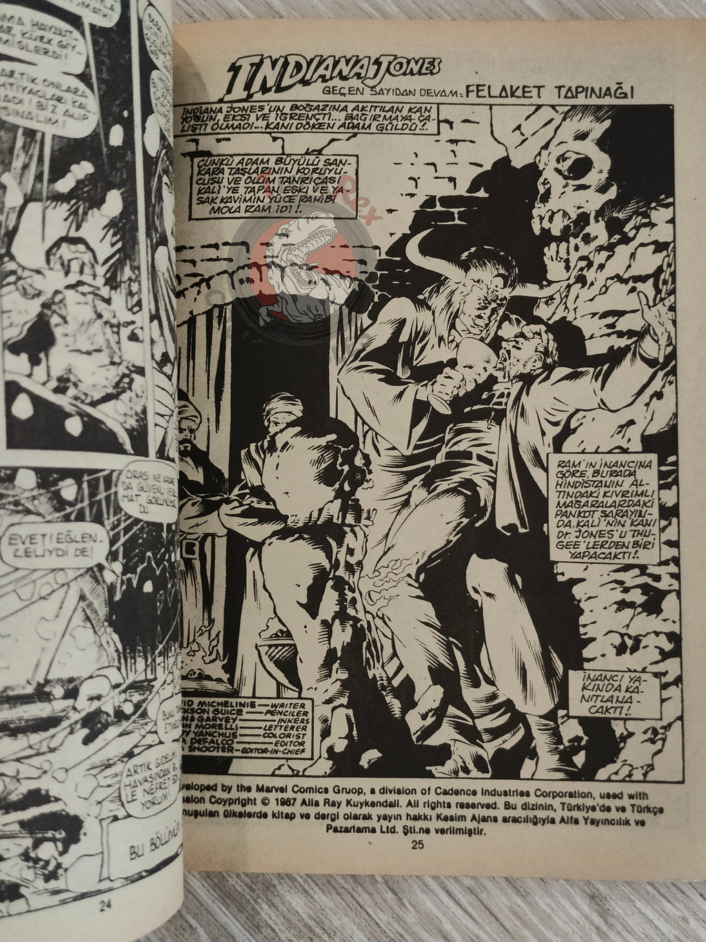 Red Sonja #9 1987 Turkish Comic Turkey Cover #8 - #9 Indiana Jones #11