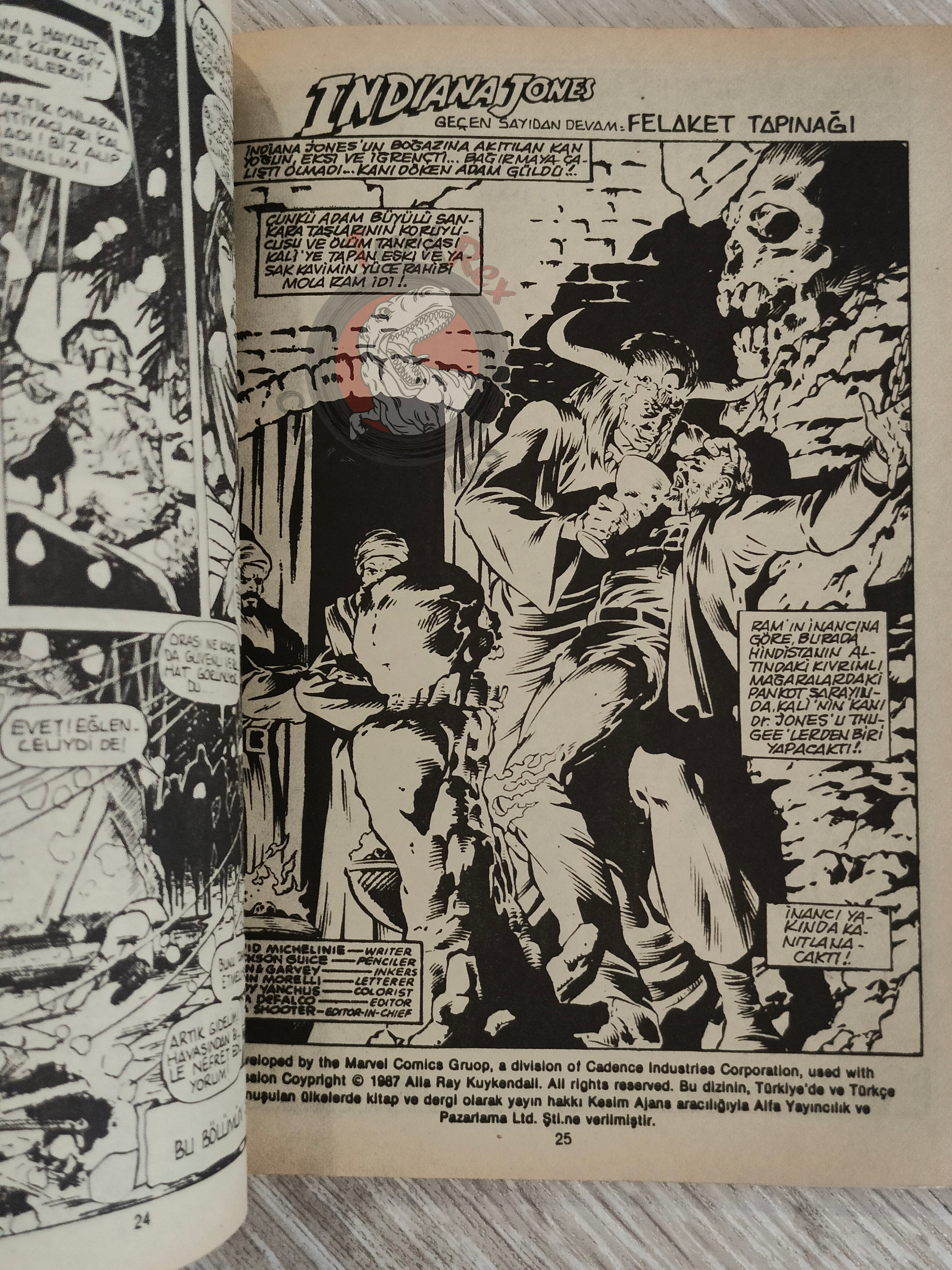 Red Sonja #9 1987 Turkish Comic Turkey Cover #8 - #9 Indiana Jones #11