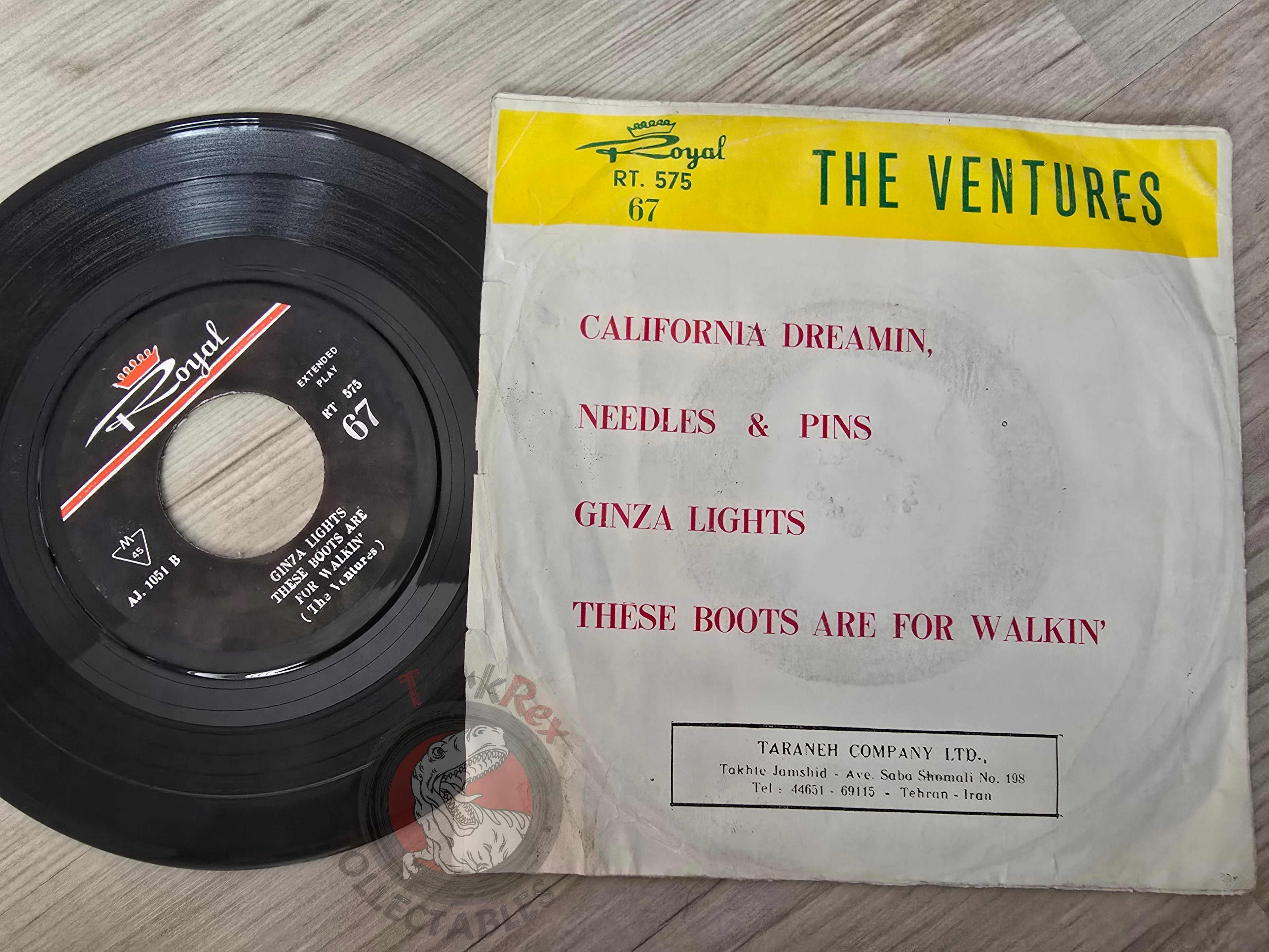 The Ventures – California Dreamin 7" Iran Pressing Vinyl Iranian Edition