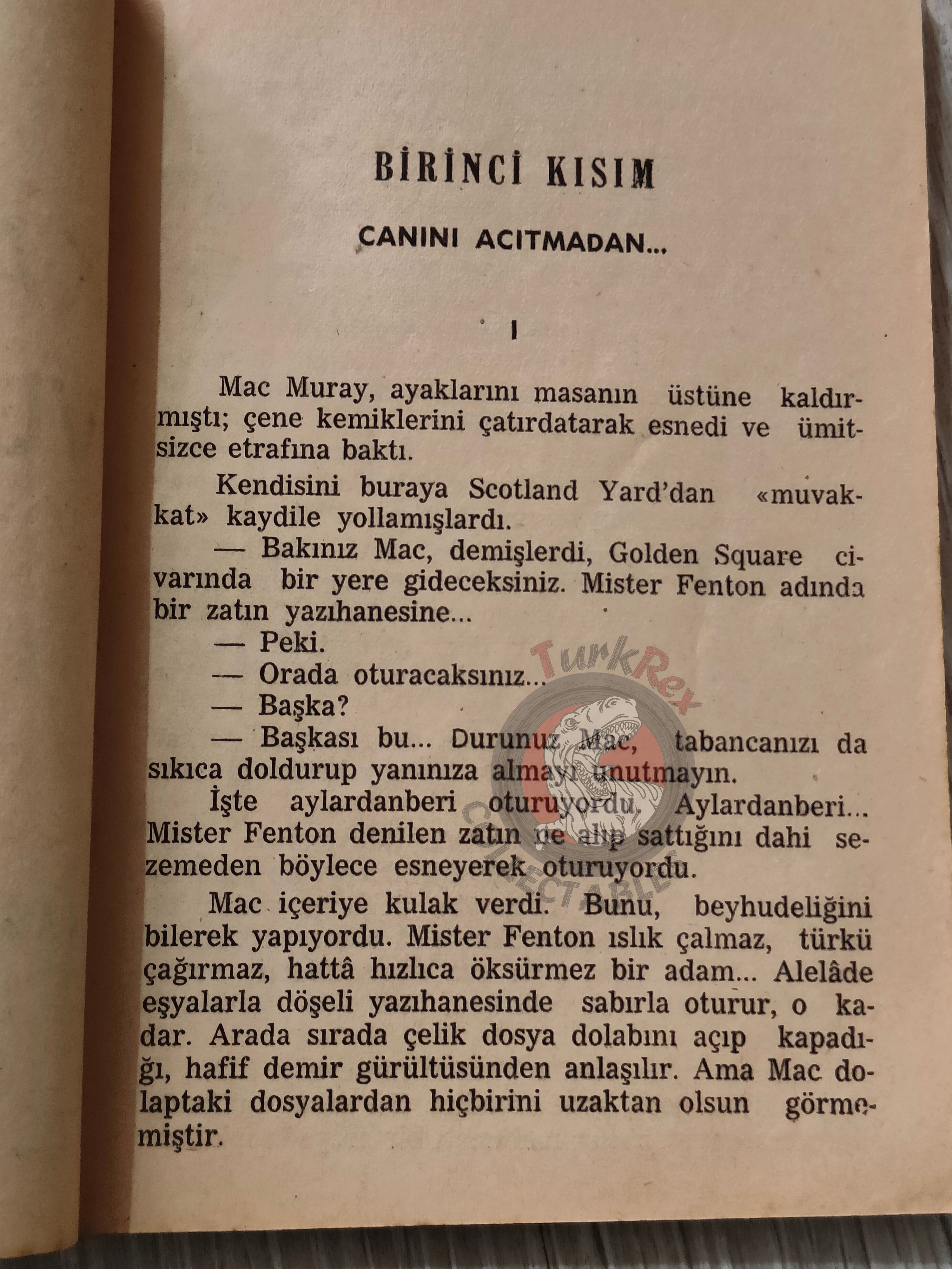 Peter Cheyney – Dark Duet 1954 Turkish Book Turkey
