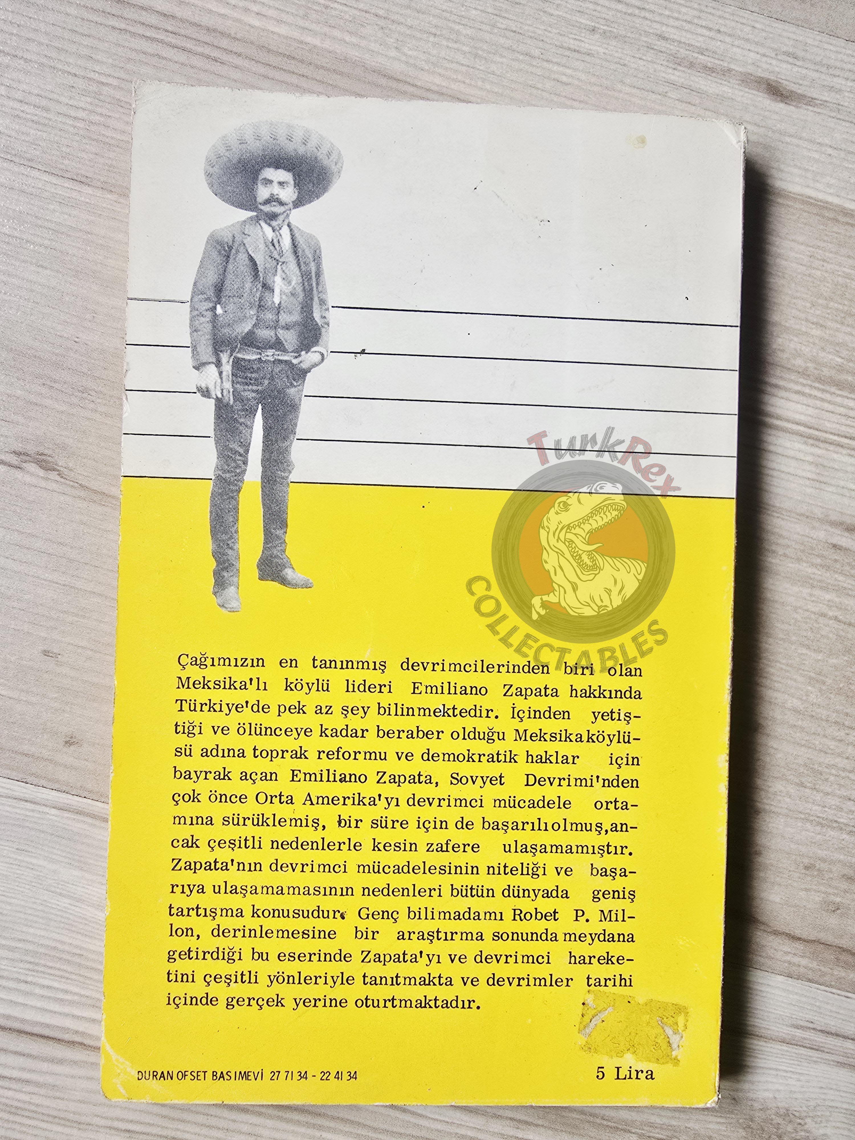 Robert P. Millon – Zapata: The Ideology of a Peasant Revolutionary 1969 1st Turkish Book Turkey