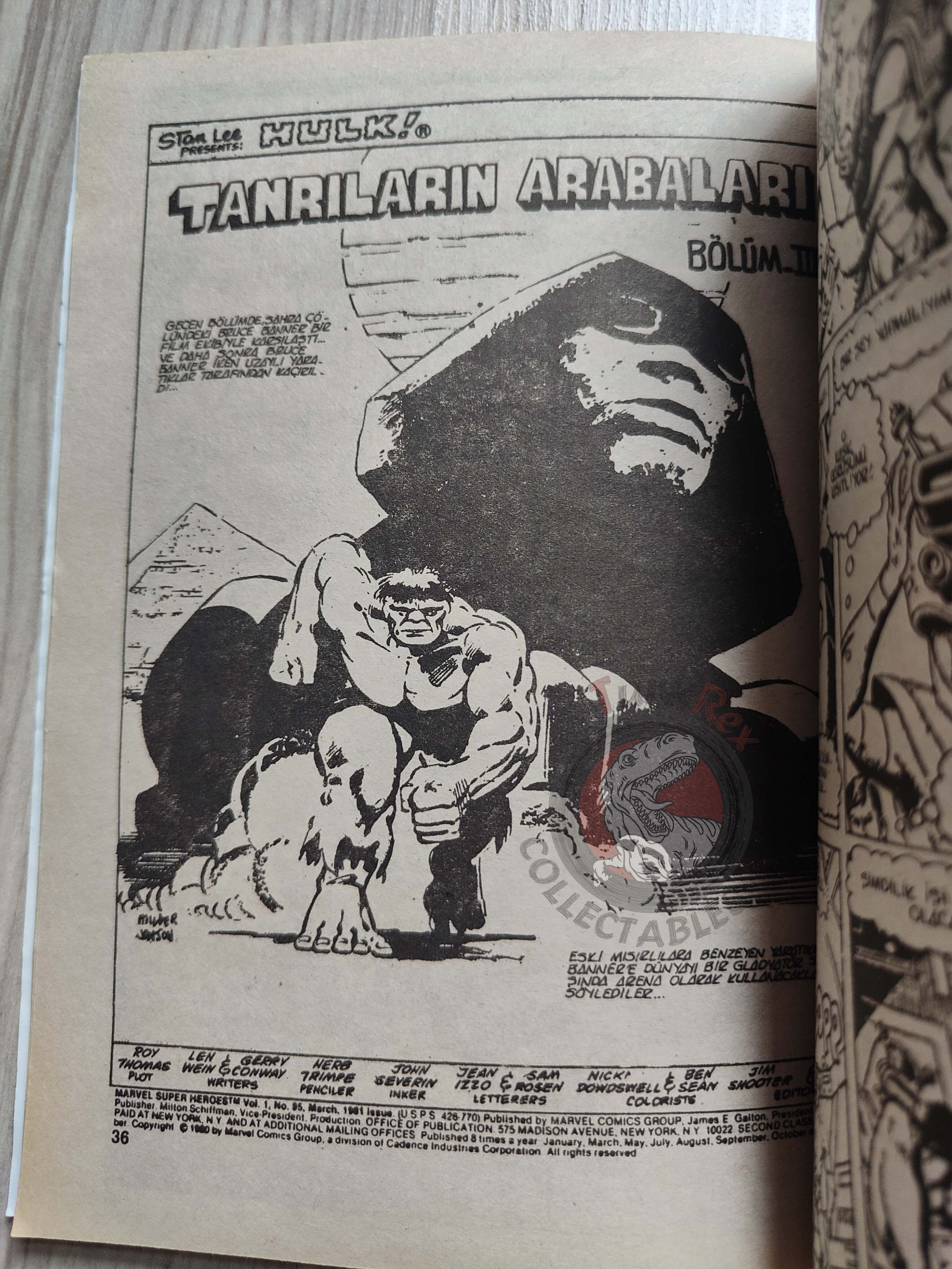 Hulk #18 1988 Turkish Comic Turkey cover Rampaging #7 #95 She-Hulk