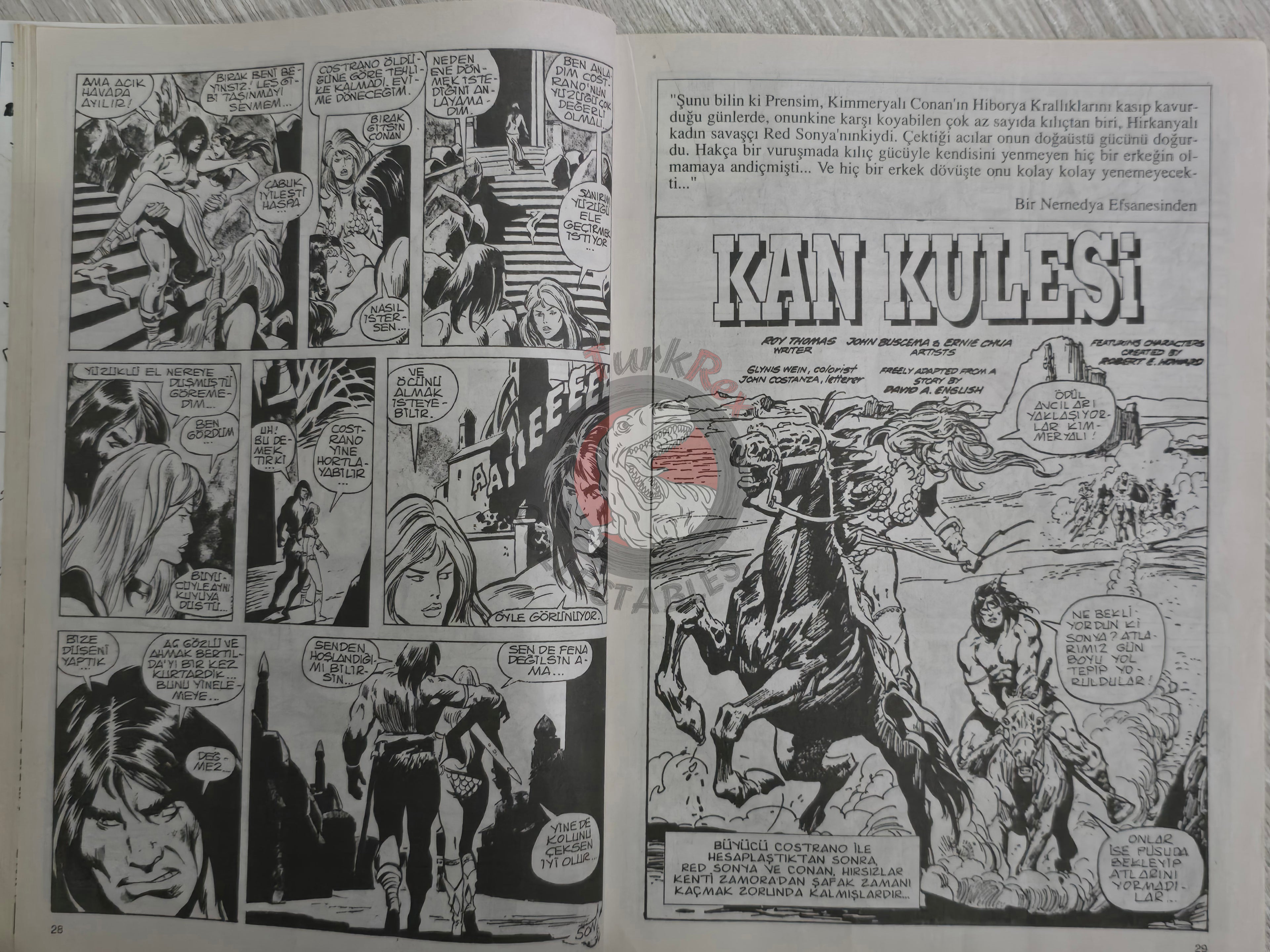 Red Sonja #2 2000 Turkish Comic Turkey Conan the Barbarian #43 #44 Ssoc #1