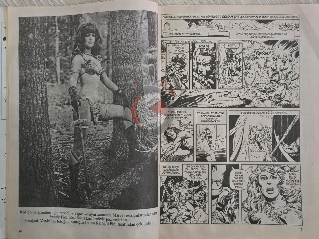 Red Sonja #1 2000 Turkish Comic Turkey Cover #1 Conan the Barbarian #24 #48 Ssoc #78