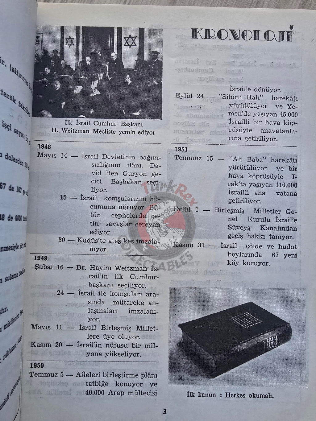 Israel 20th Anniversary 1968 Israeli Embassy Propaganda Turkish Book Turkey Middle East