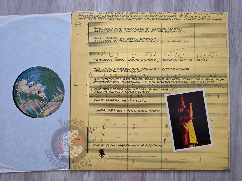 America – Live Turkish Pressing Vinyl Turkey Edition