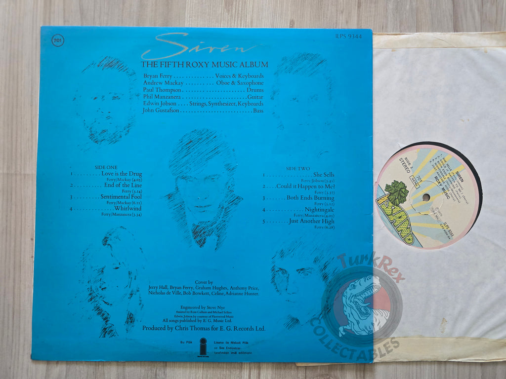Roxy Music – Siren Turkish Pressing Vinyl Turkey Edition