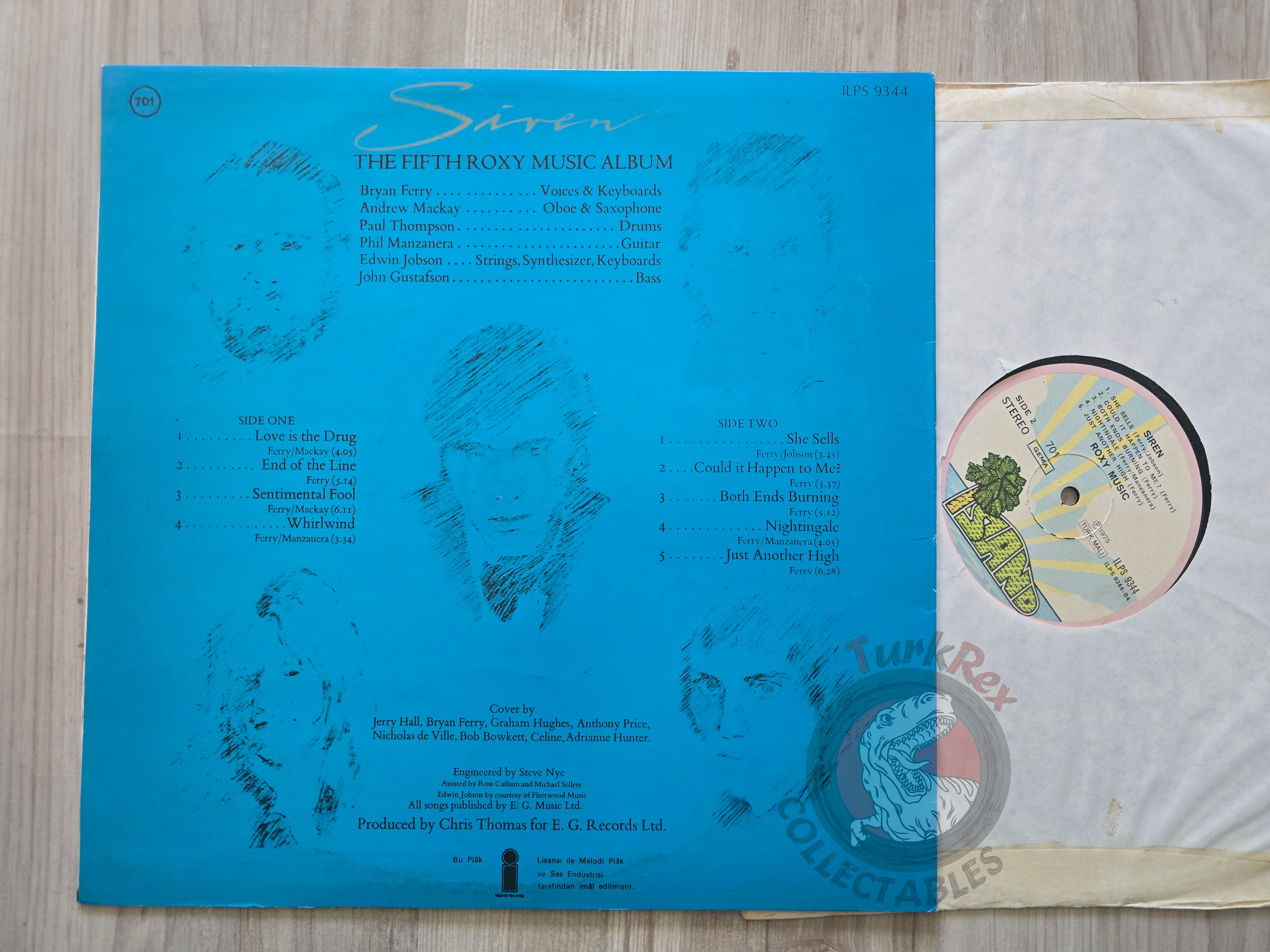 Roxy Music – Siren Turkish Pressing Vinyl Turkey Edition