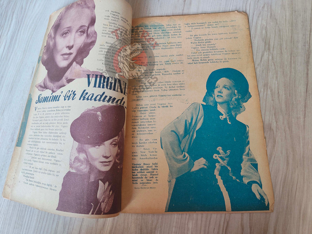 Yıldız 1944 Ann Sheridan Turkish Mag Turkey Hollywood Deanna Durbin Charlie Chaplin Irene Manning