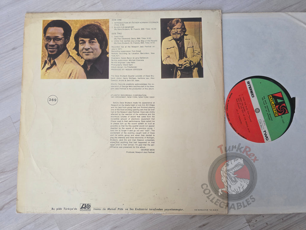 The Dave Brubeck Quartet – The Last Set At Newport Turkish Pressing Vinyl Turkey Edition
