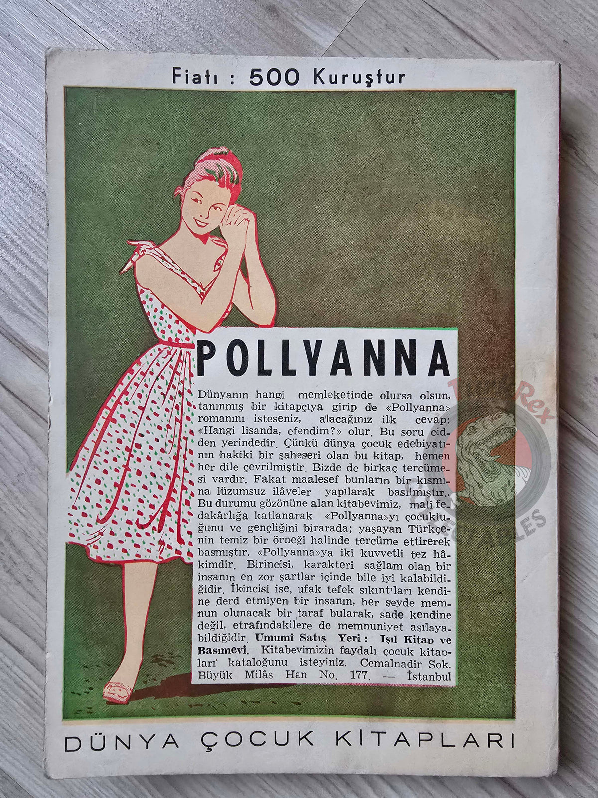Eleanor H. Porter – Pollyanna 1970s Turkish Book Turkey
