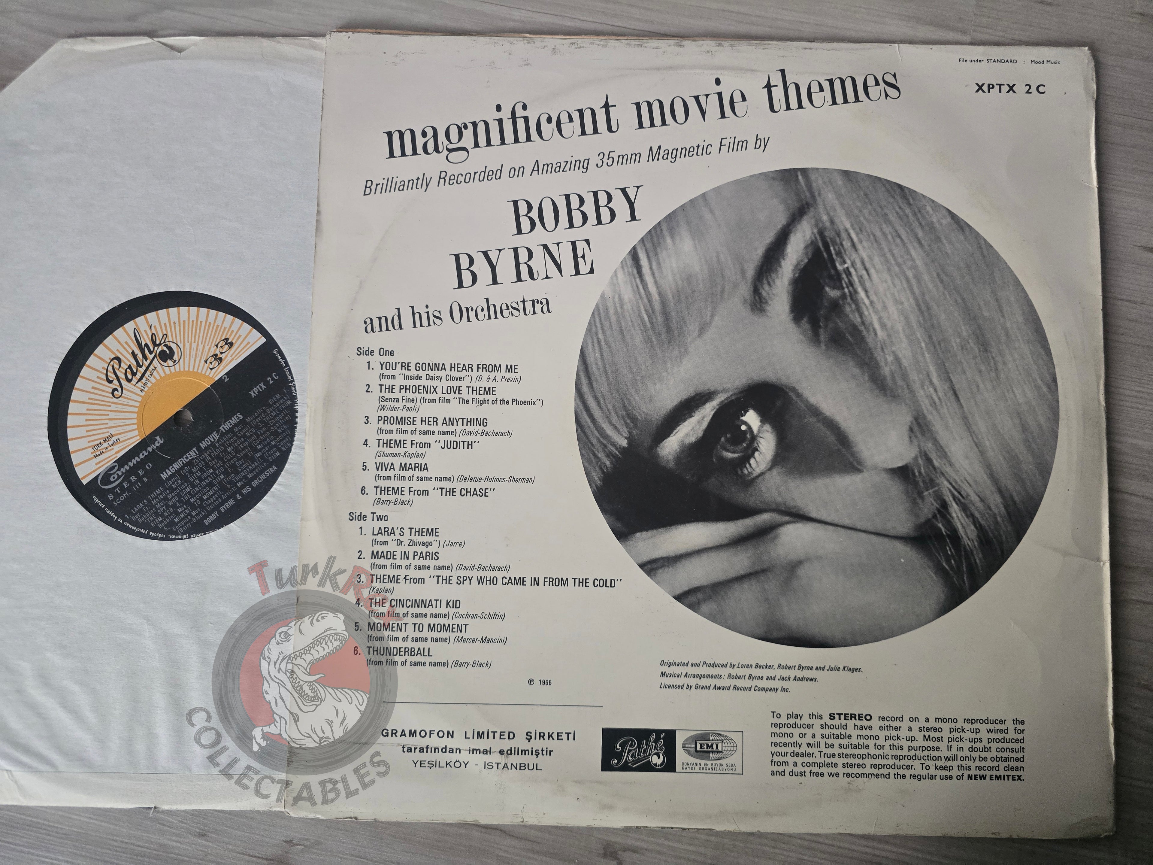 Bobby Byrne And His Orchestra – Magnificent Movie Themes Turkish Pressing Vinyl Turkey Edition