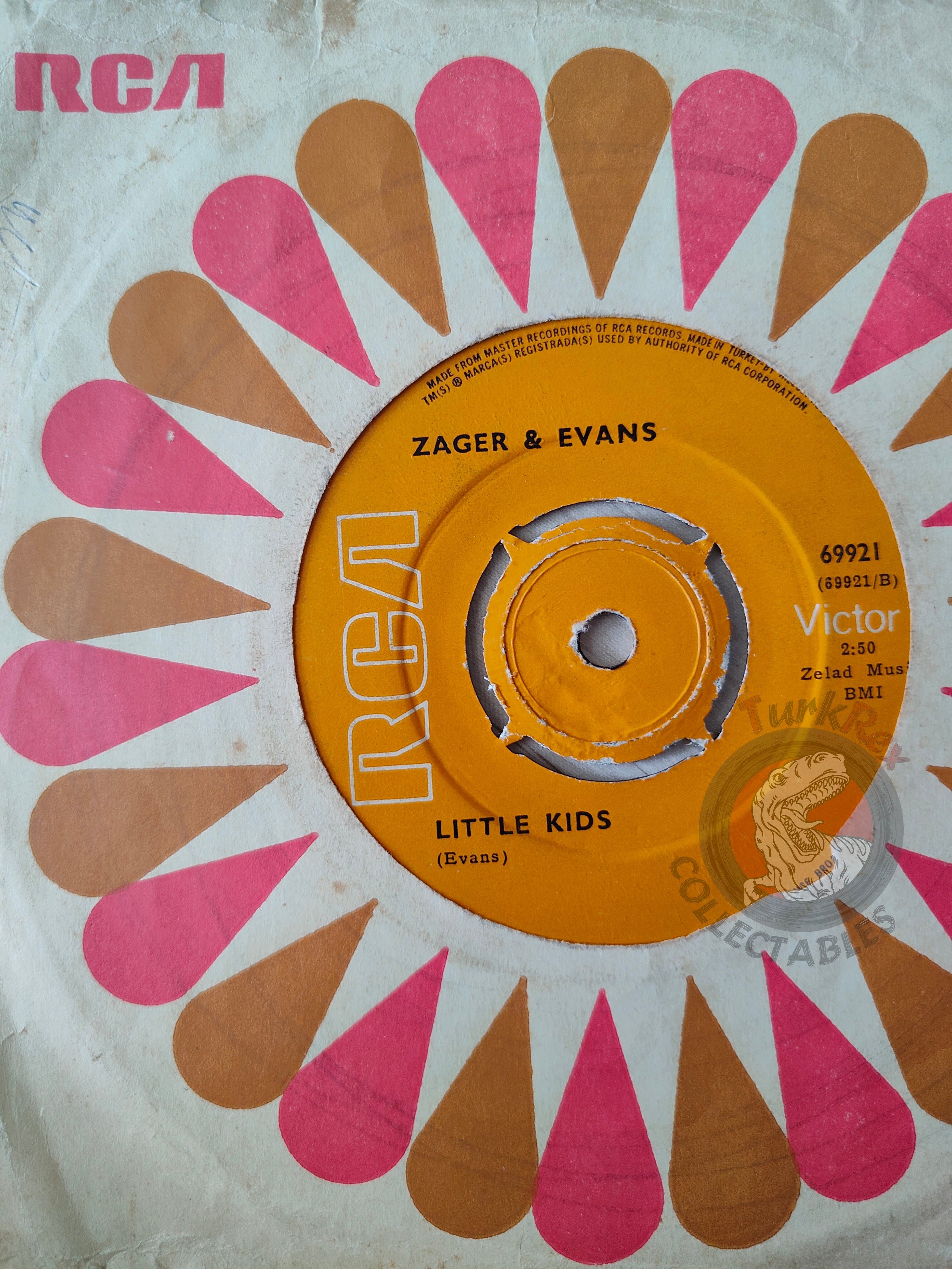 Zager & Evans – In The Year 2525 7" Turkish Pressing Vinyl Turkey Edition