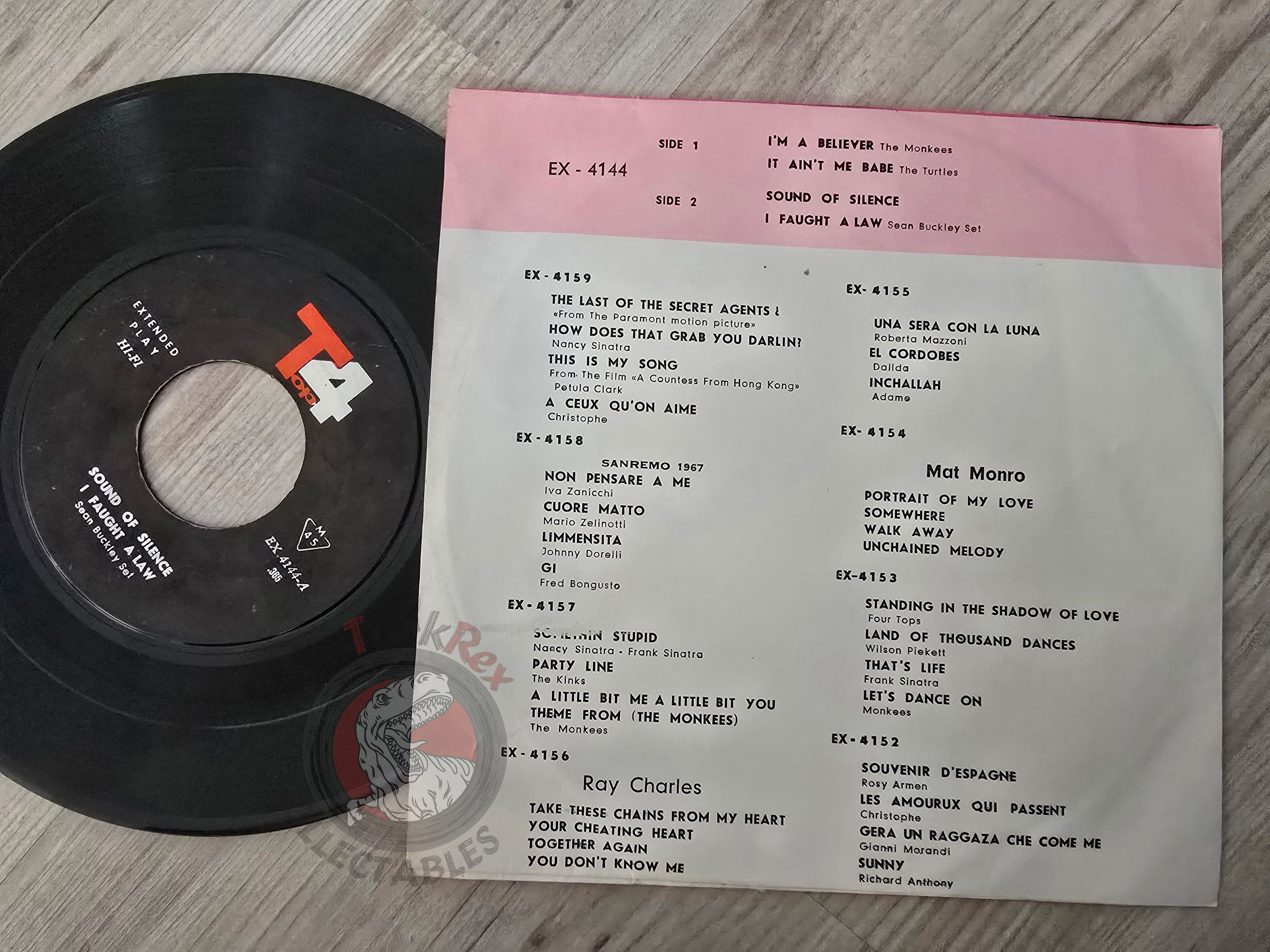 The Monkees / Sean Buckley Set / The Turtles 7" Iran Pressing Vinyl Iranian Edition