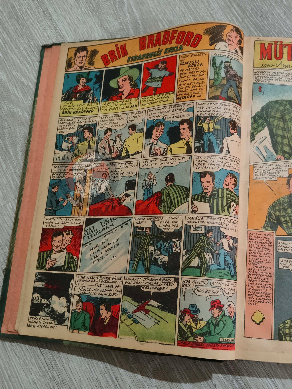 Binbir Roman 1948 The Phantom - The Game of Alvar Complete Story Turkish Comic Mag Turkey