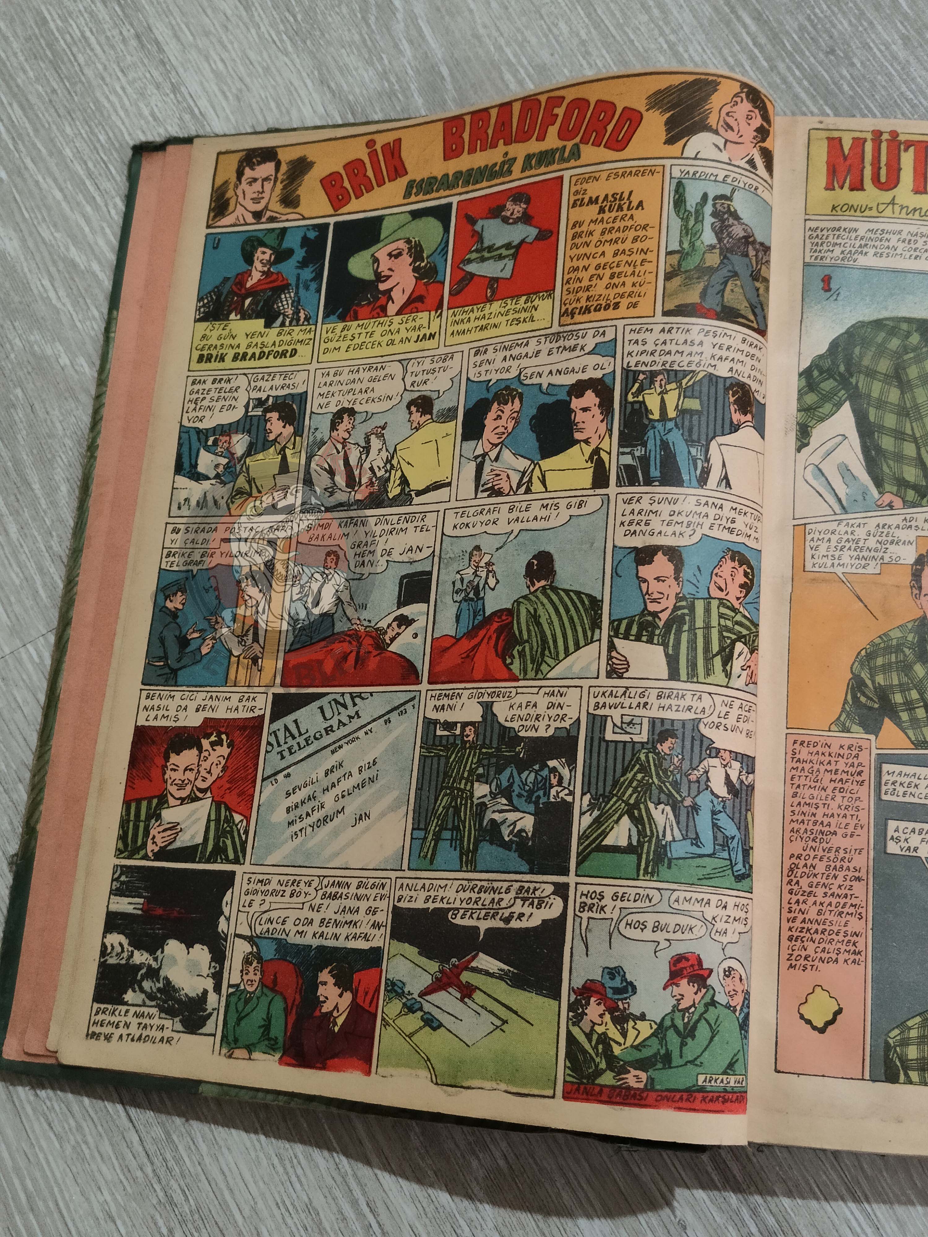 Binbir Roman 1948 The Phantom - The Game of Alvar Complete Story Turkish Comic Mag Turkey