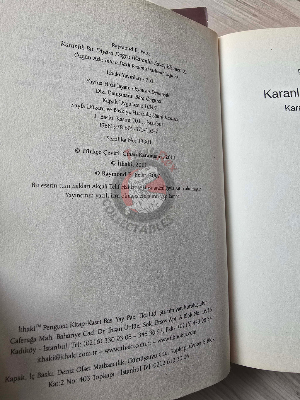 Raymond E. Feist – Darkwar Saga 2011 1st Turkish Book Turkey