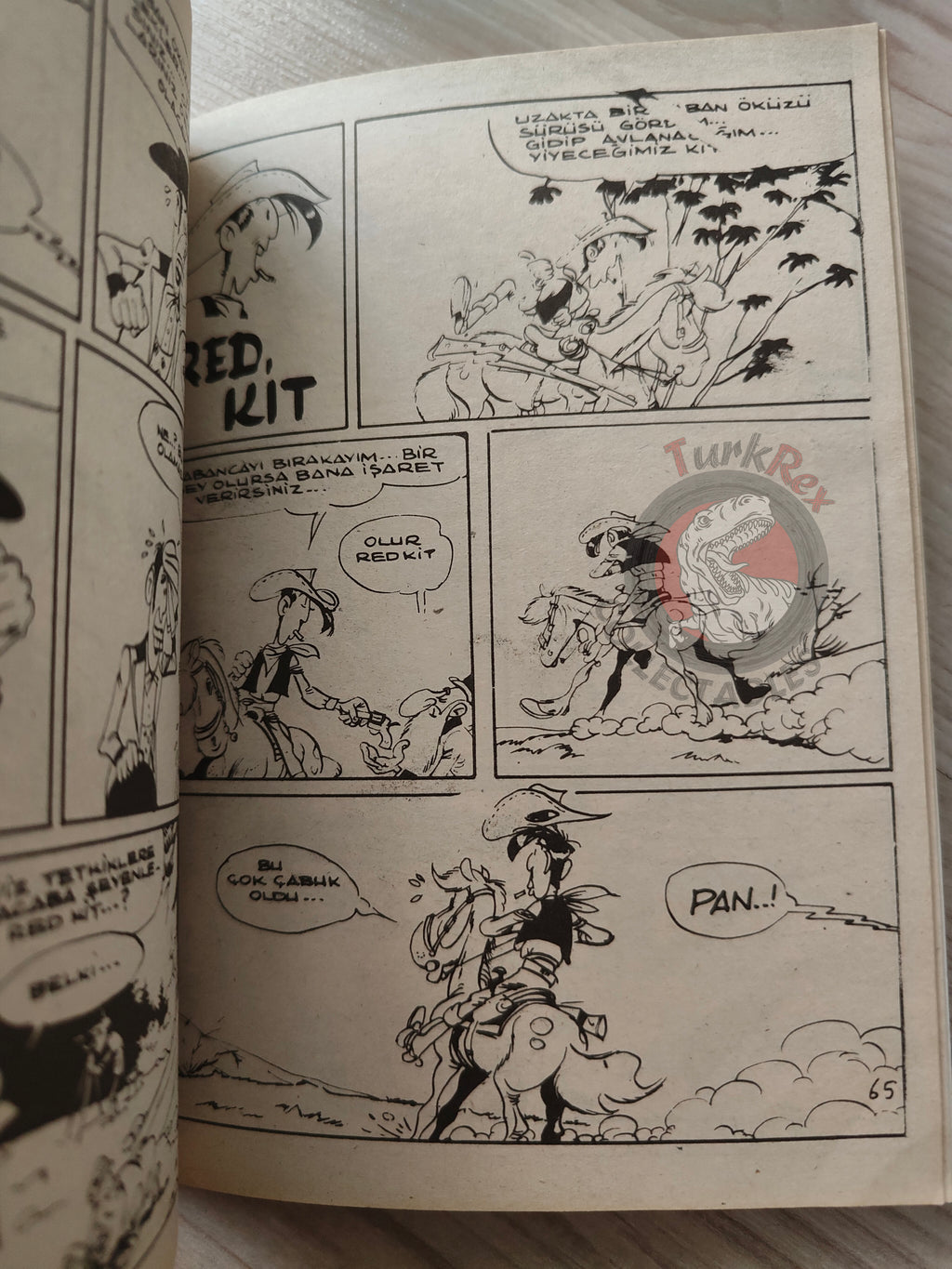 Lucky Luke - Les Collines noires 1980s Turkish Comic Turkey