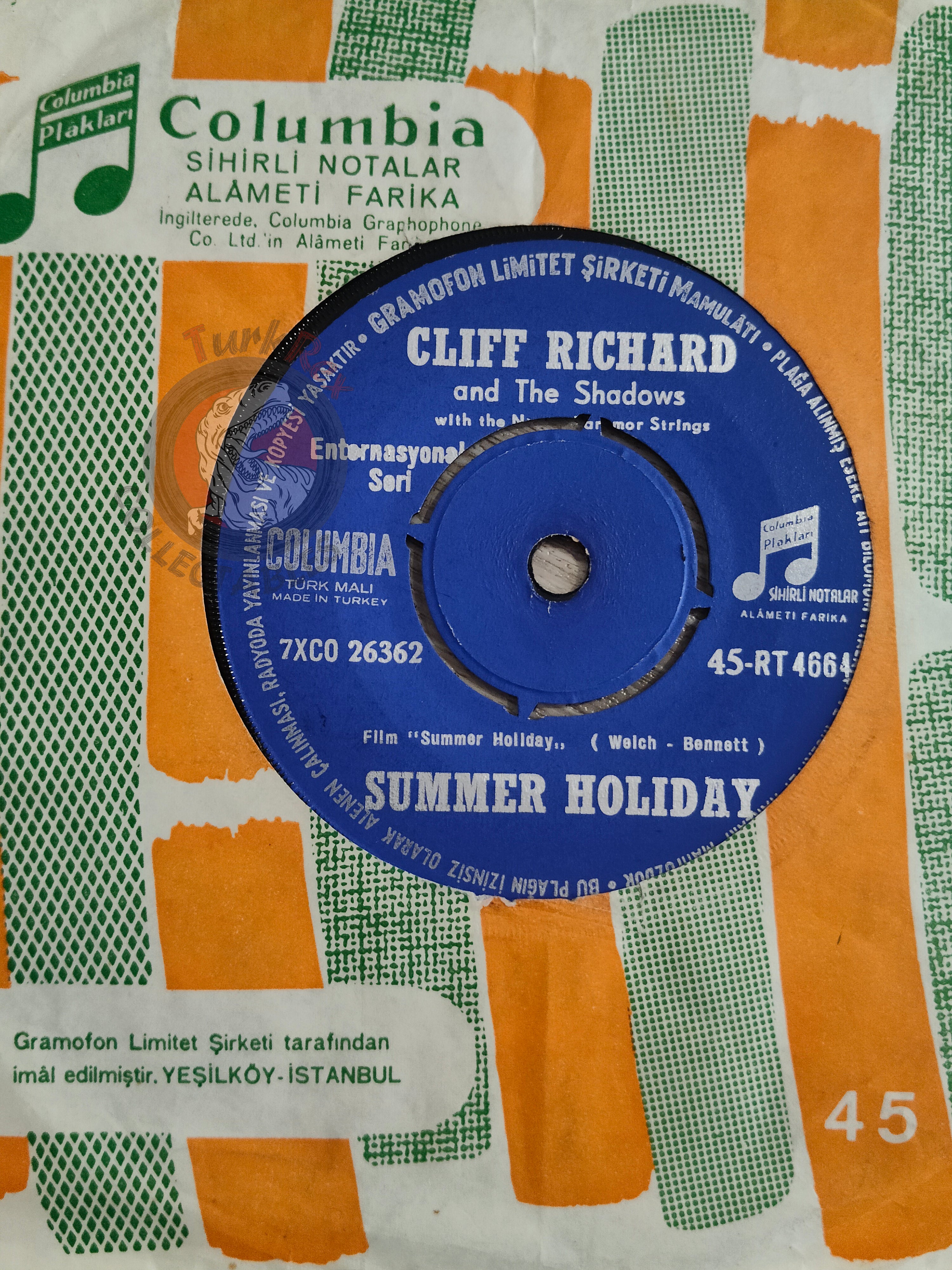 Cliff Richard And The Shadows – Summer Holiday 7" Turkish Pressing Vinyl Turkey Edition 3