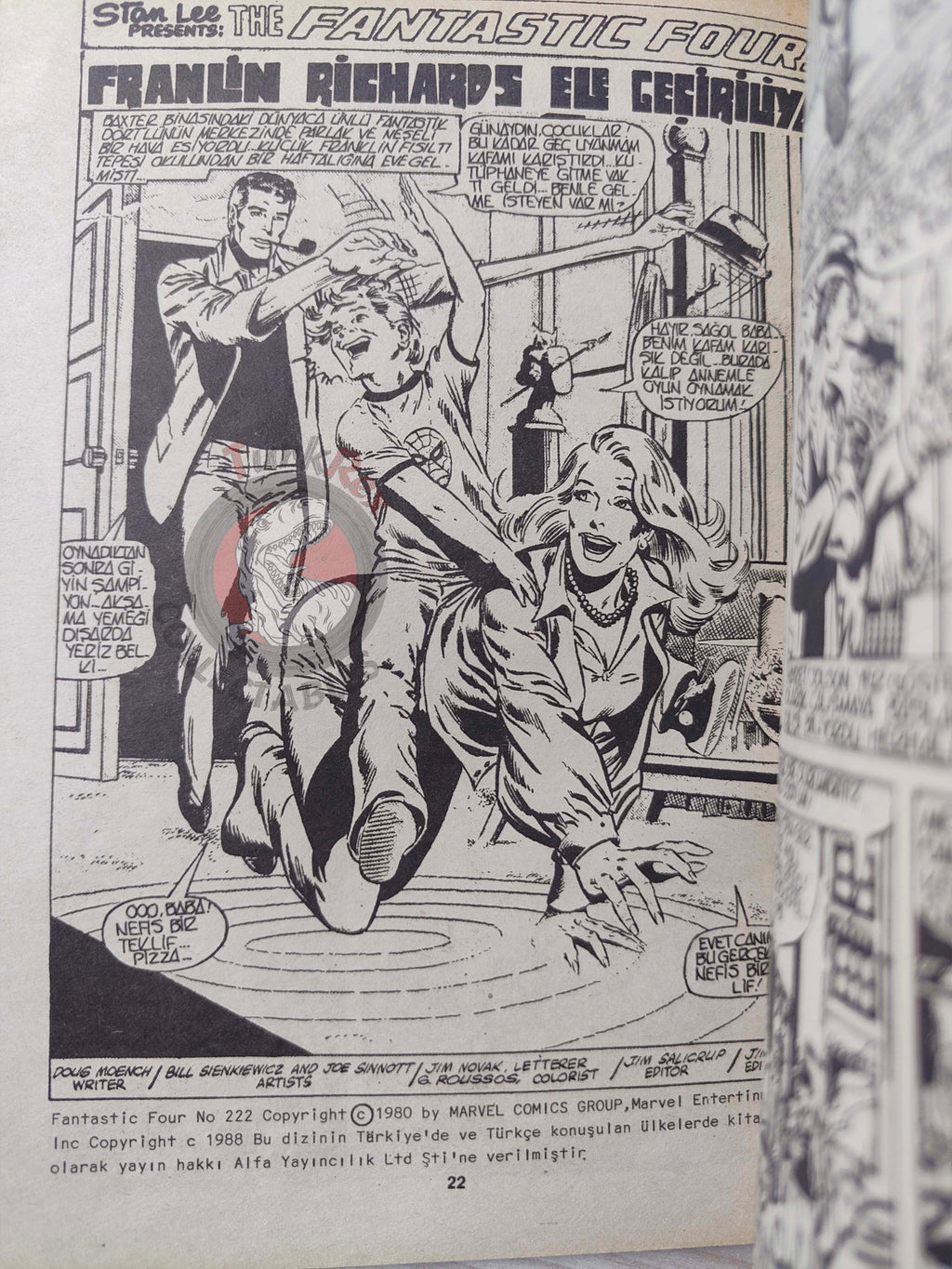 Fantastic Four #10 1988 Turkish Comic Turkey #221 #222 #223 #224