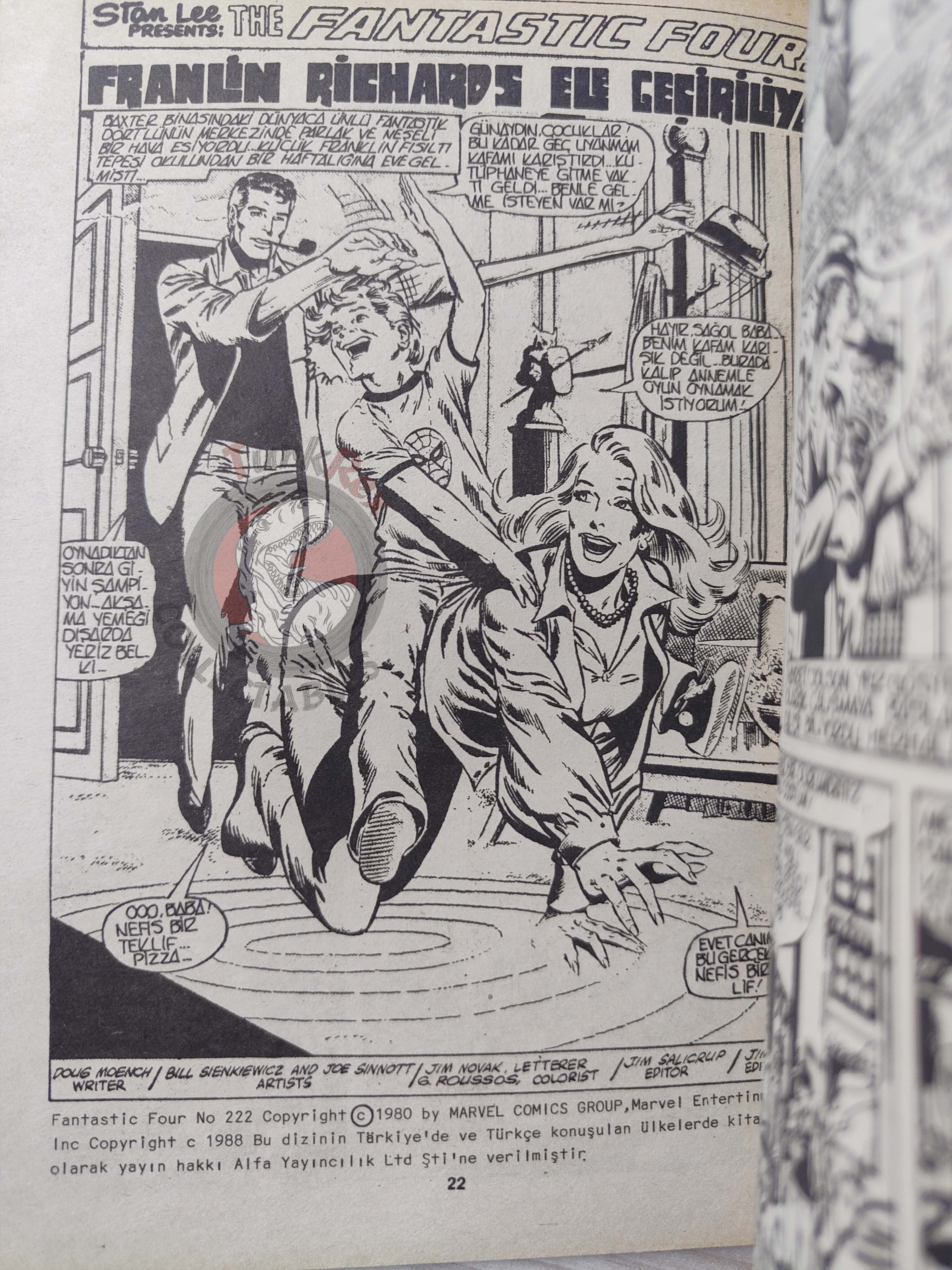 Fantastic Four #10 1988 Turkish Comic Turkey #221 #222 #223 #224