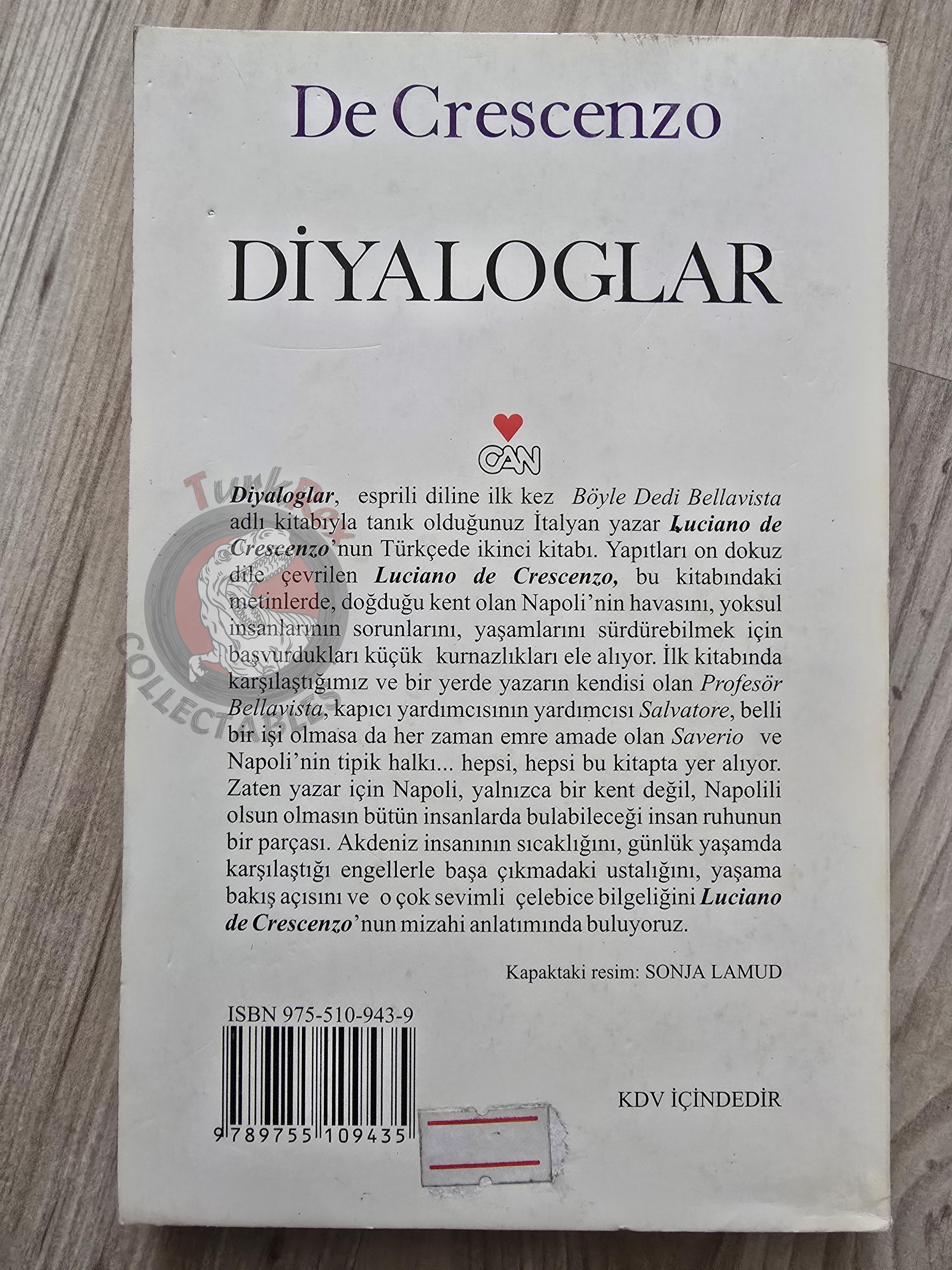 Luciano De Crescenzo – I Dialoghi 1999 1st Turkish Book Turkey