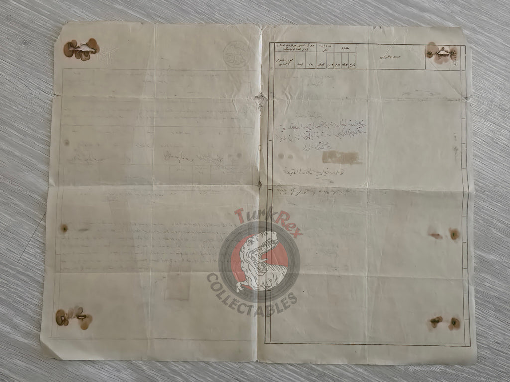 Ottoman 1910 Land Deed Field in Adana Title Armenian Greek Citizens Armenia Greece