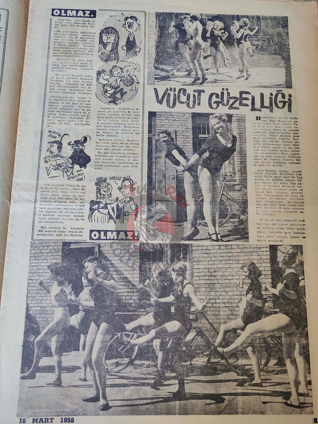 Pazar 1958 Rosa Dolmai Turkish Mag Comic Turkey Superman Wayne Boring Donald Duck Stan Drake