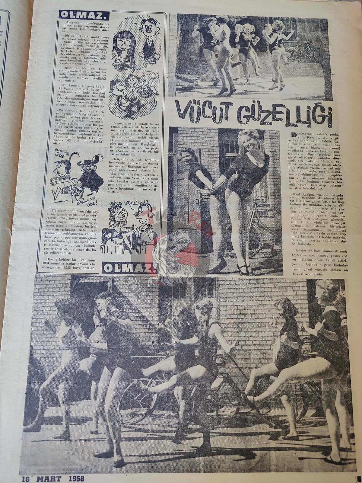 Pazar 1958 Rosa Dolmai Turkish Mag Comic Turkey Superman Wayne Boring Donald Duck Stan Drake