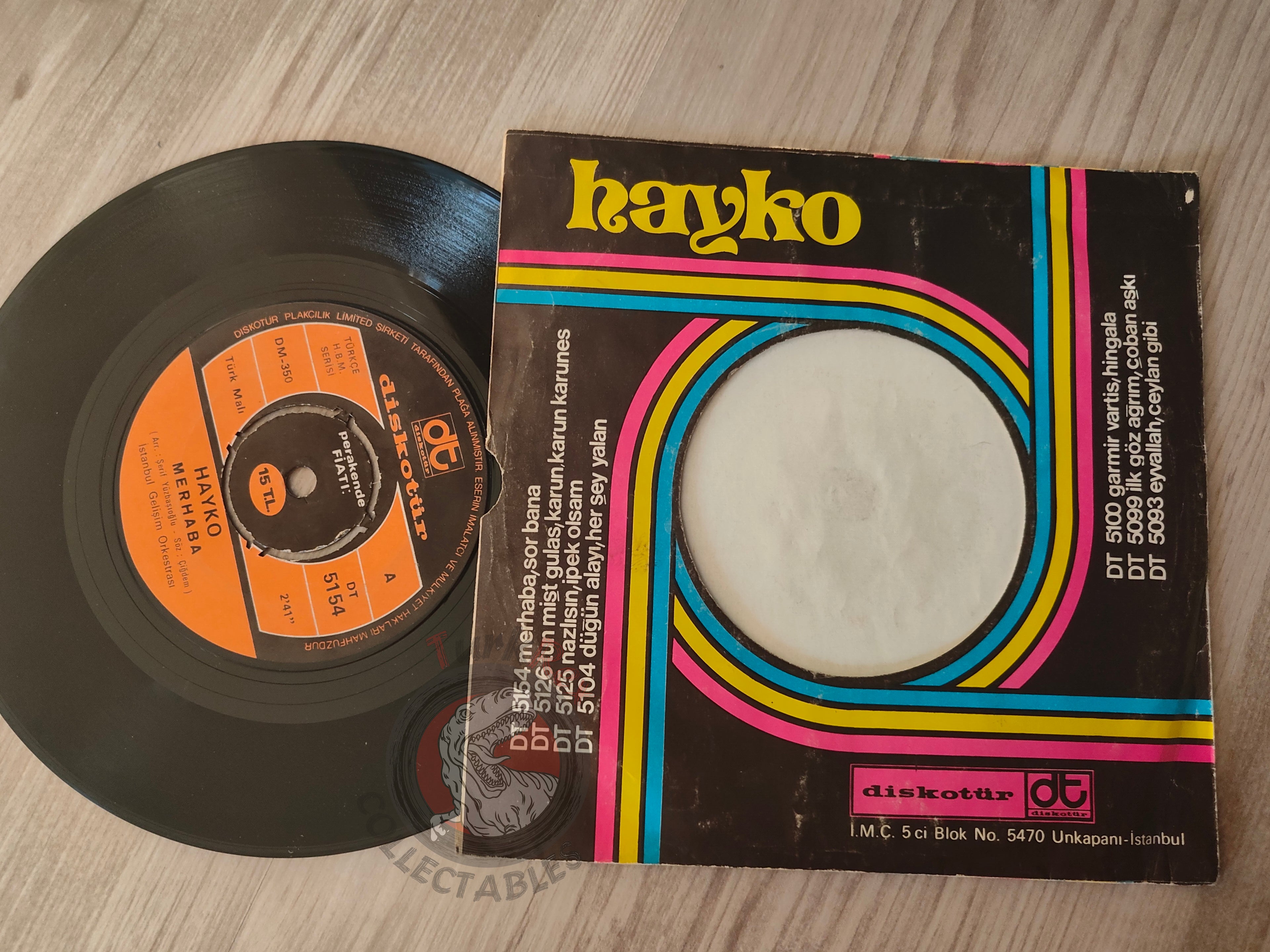 Hayko  – Merhaba / Sor Bana 7" Turkish Pressing Vinyl Turkey Edition