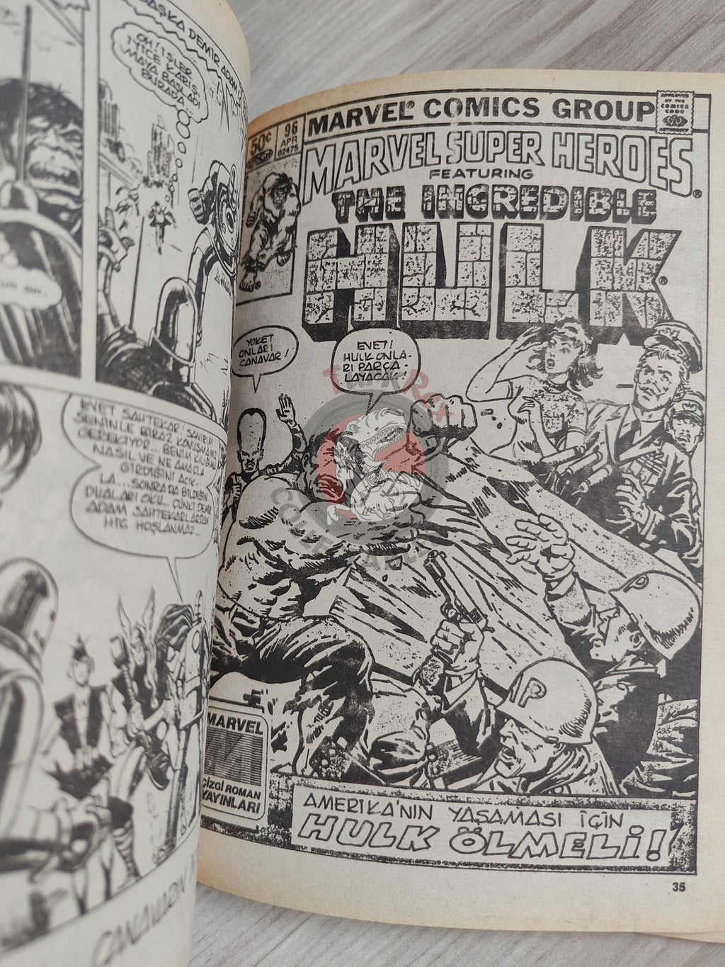 Hulk #19 1988 Turkish Comic Turkey cover Rampaging #8 #96 She-Hulk Lou Ferrigno