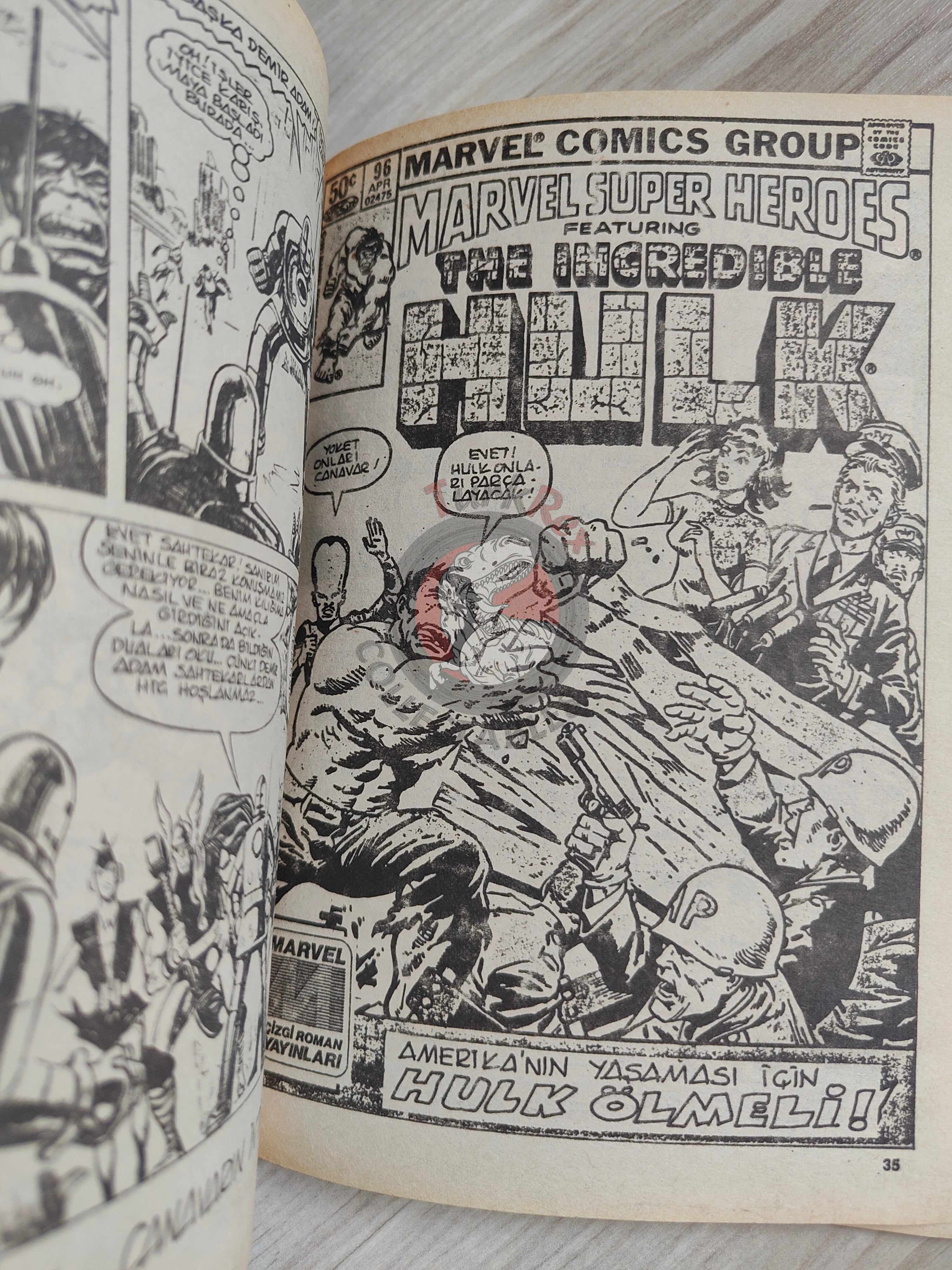 Hulk #19 1988 Turkish Comic Turkey cover Rampaging #8 #96 She-Hulk Lou Ferrigno