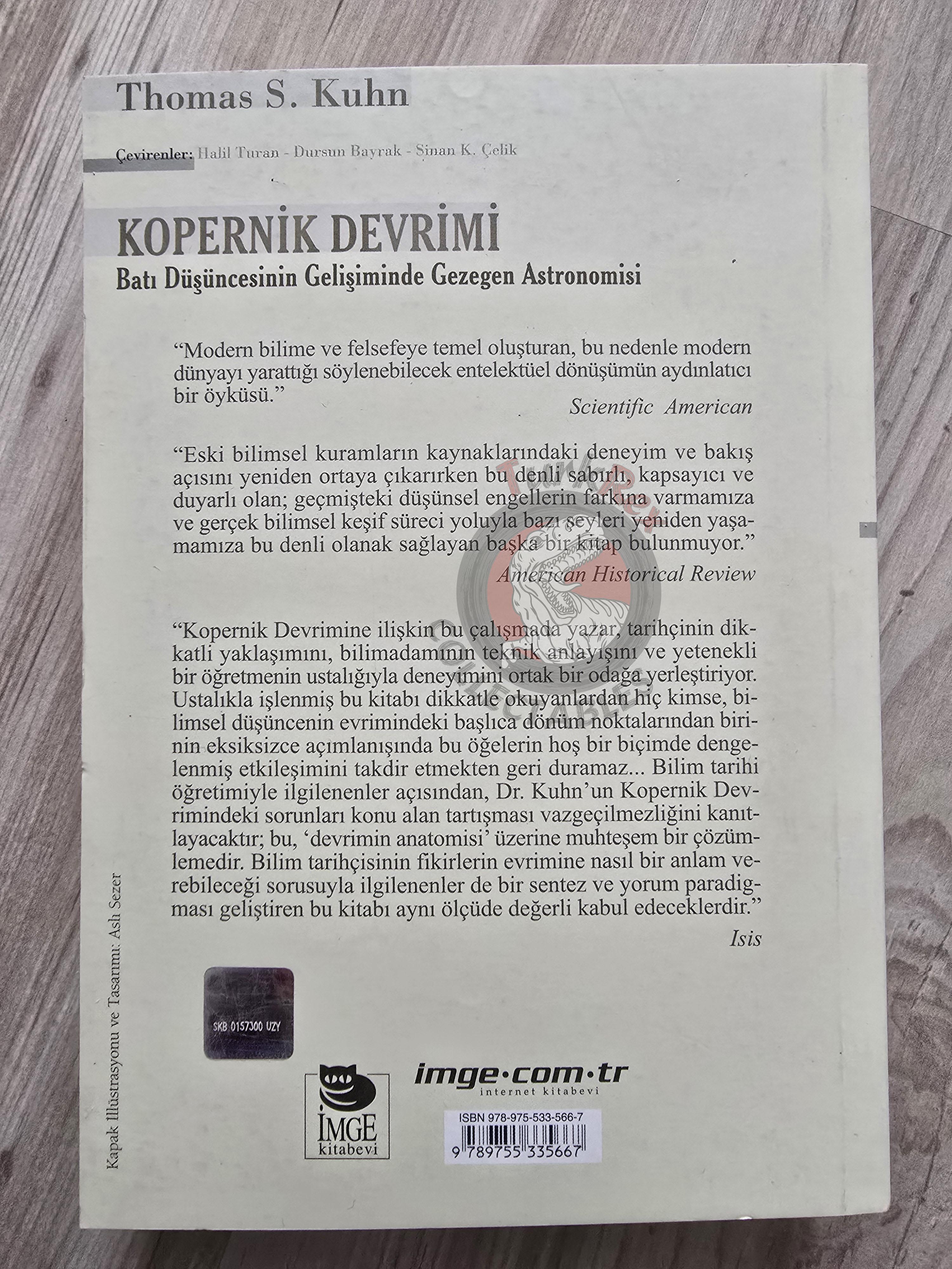 Thomas S. Kuhn – The Copernican Revolution 2007 1st Turkish Book Turkey