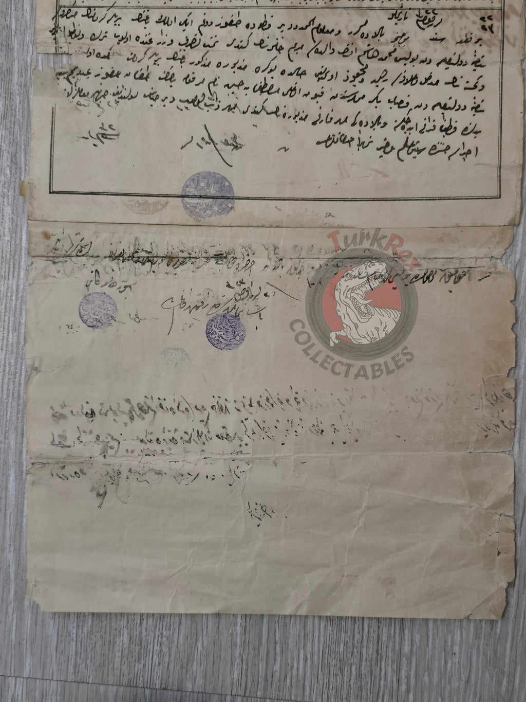 Ottoman 1907 Land Deed Vineyard in Adana Tarsus Title Deed Police Sheikh Greek