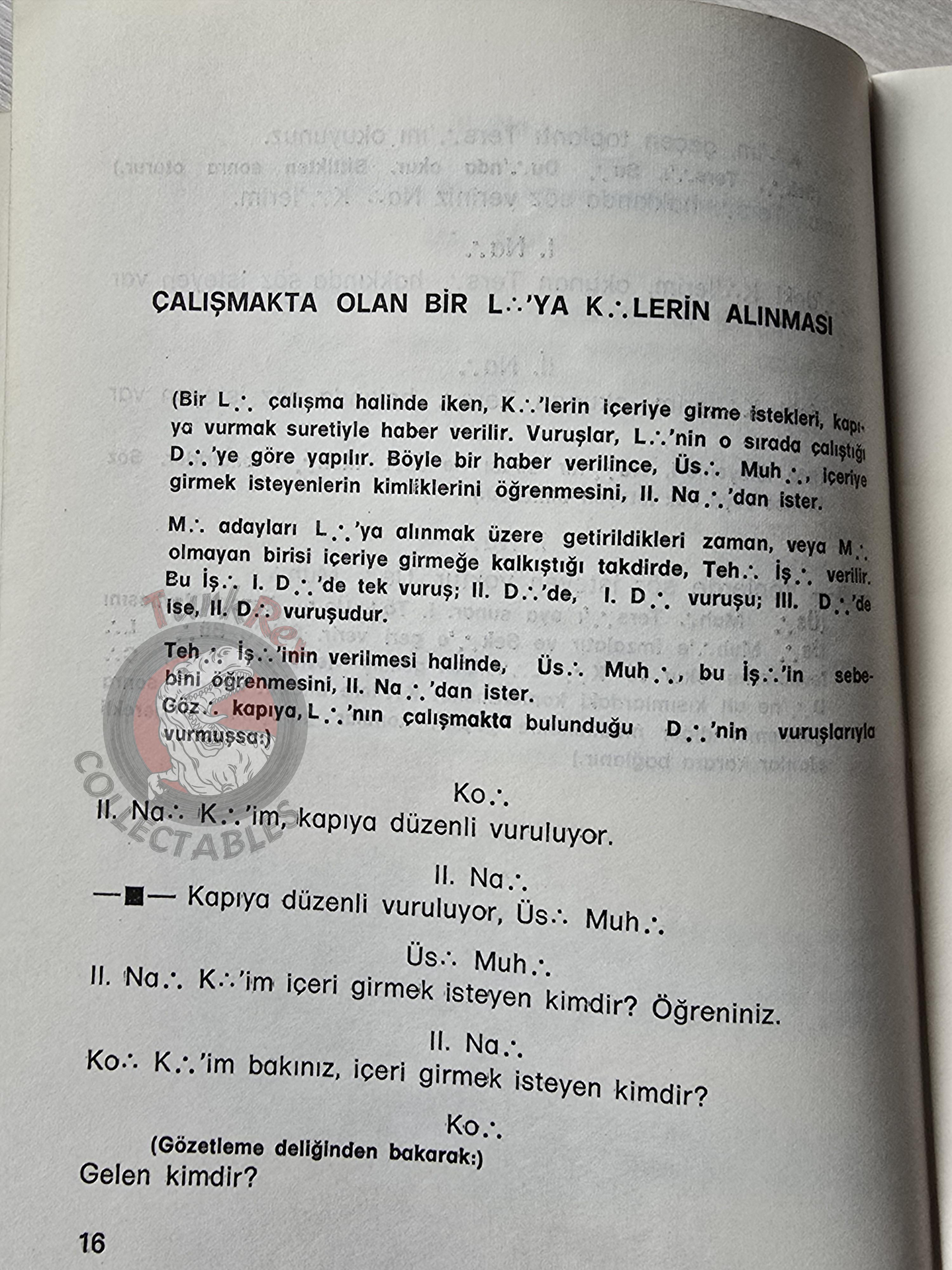 Turkish Freemasonry 1st Degree Ritual Apprentice 1986 Booklet Masonic Masons of Turkey