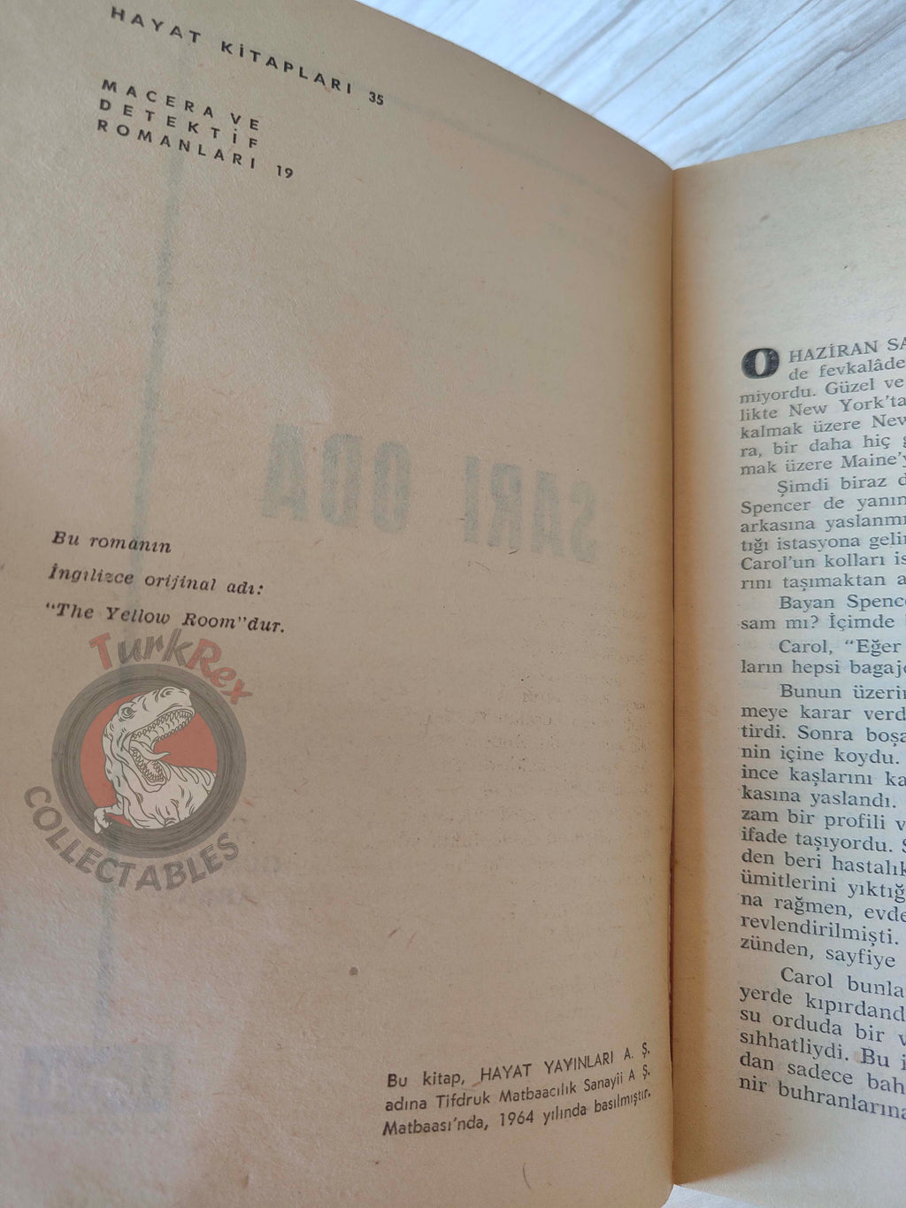 Mary Roberts Rinehart – The Yellow Room 1964 1st Turkish Book Turkey
