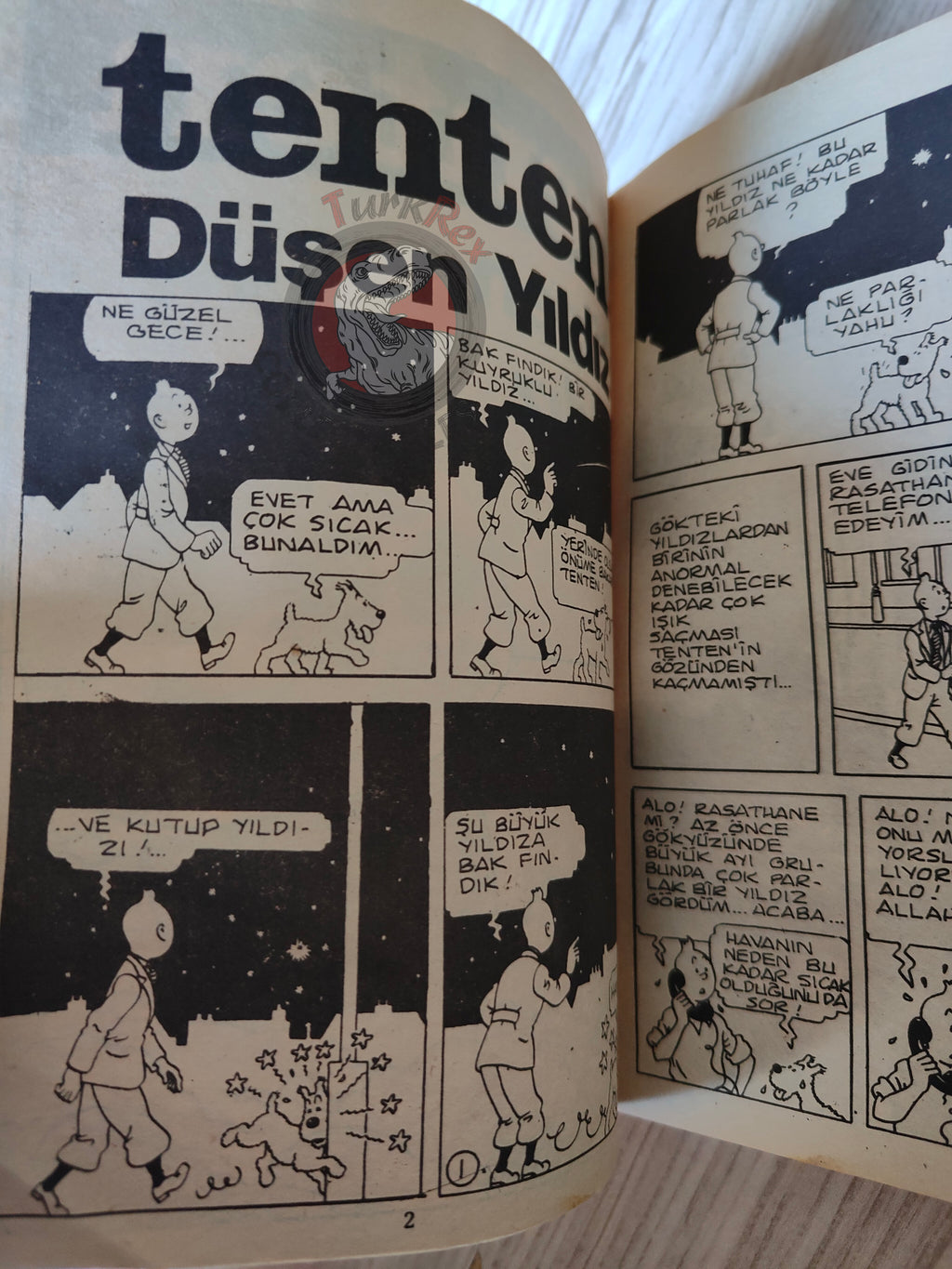 Tintin – The Shooting Star mid 1980s Turkish Edition Comic Turkey 1