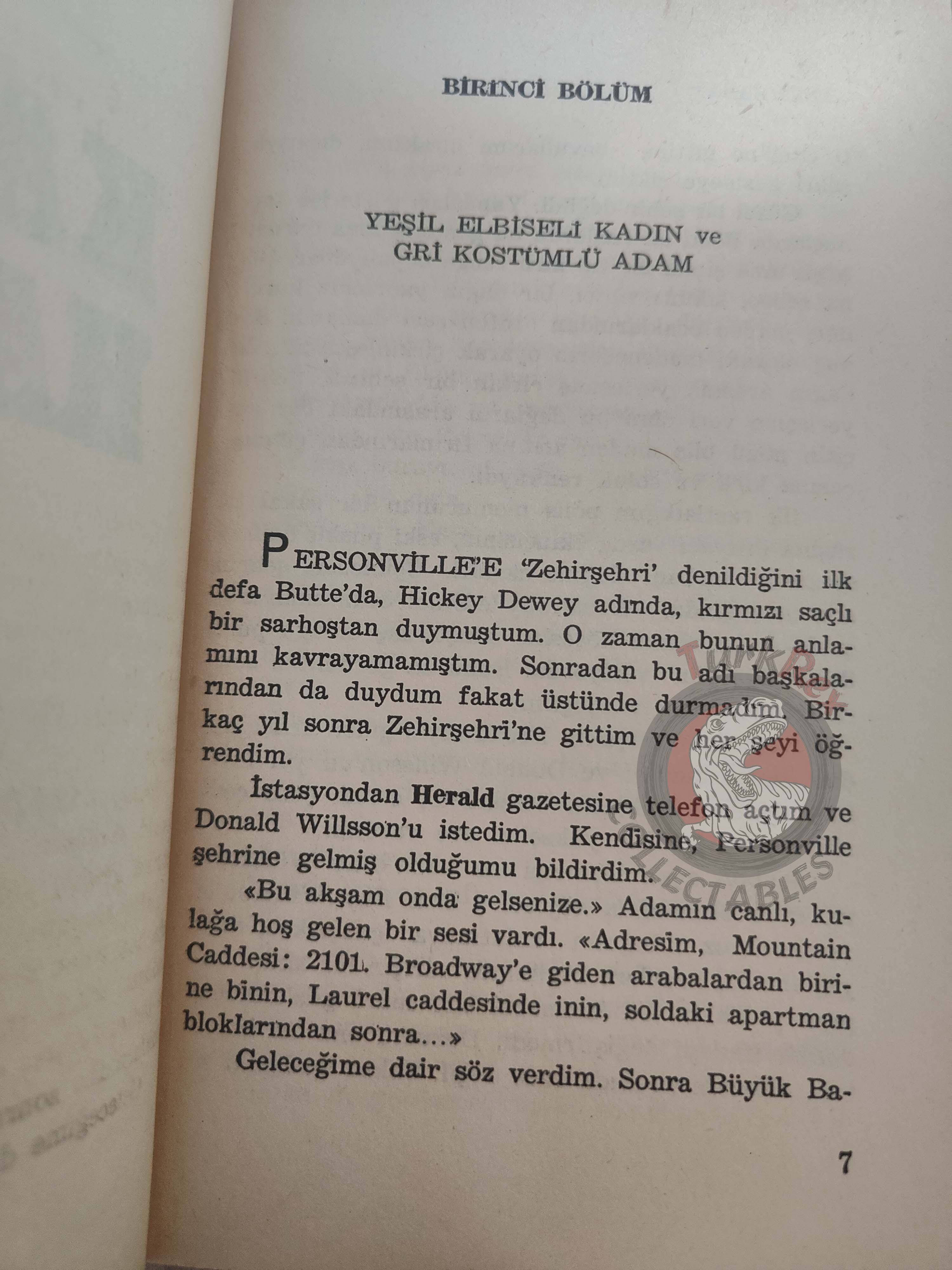 Dashiell Hammett – Red Harvest 1972 1st Turkish Book Turkey