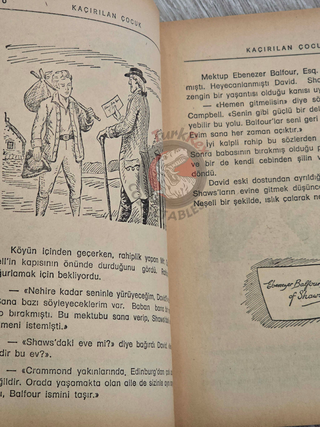 Robert Louis Stevenson – Kidnapped 1977 Turkish Book Turkey Illustrated