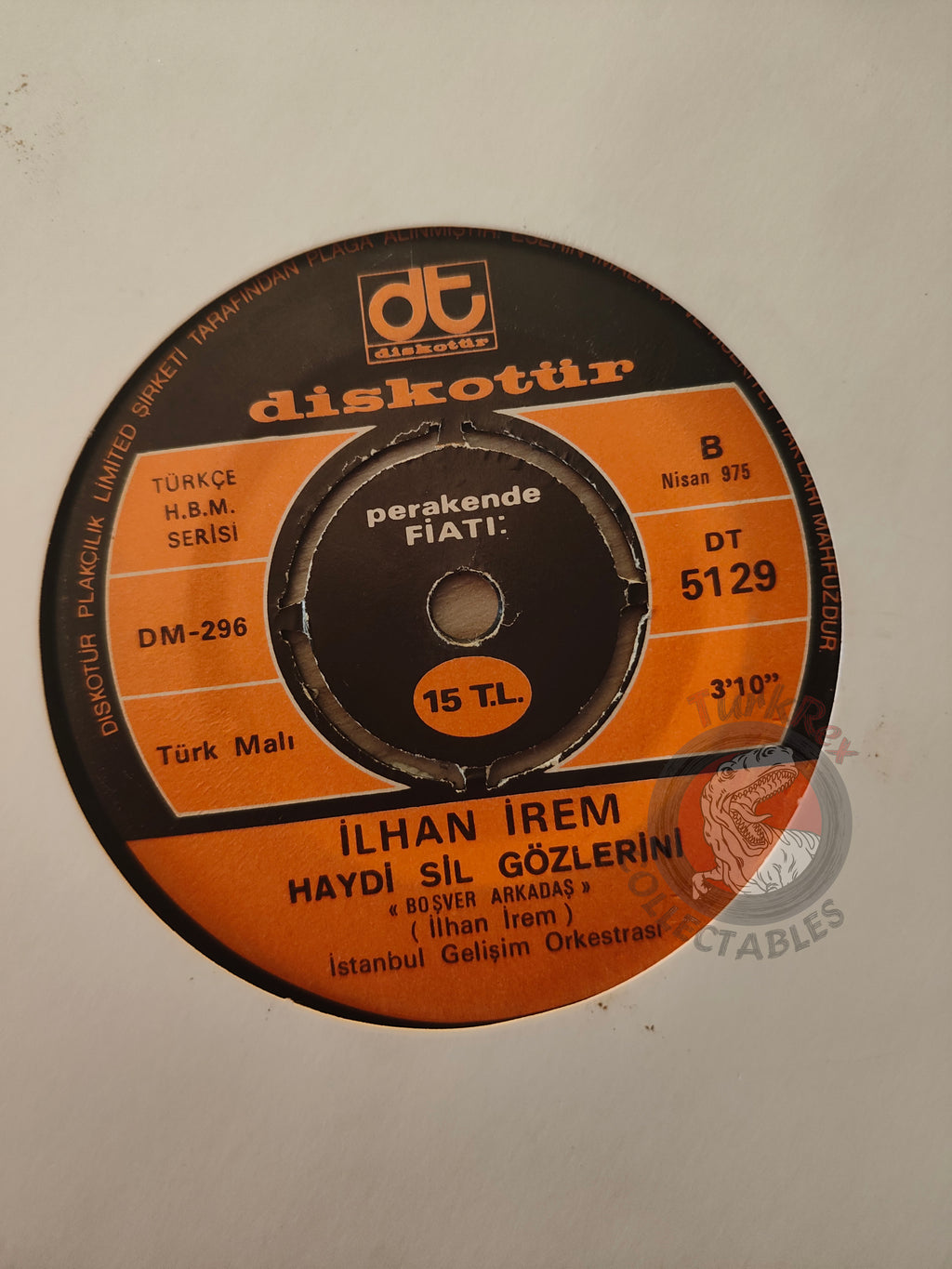 İlhan İrem – Yazık Oldu Yarınlara 7" Turkish Pressing Vinyl Turkey Edition