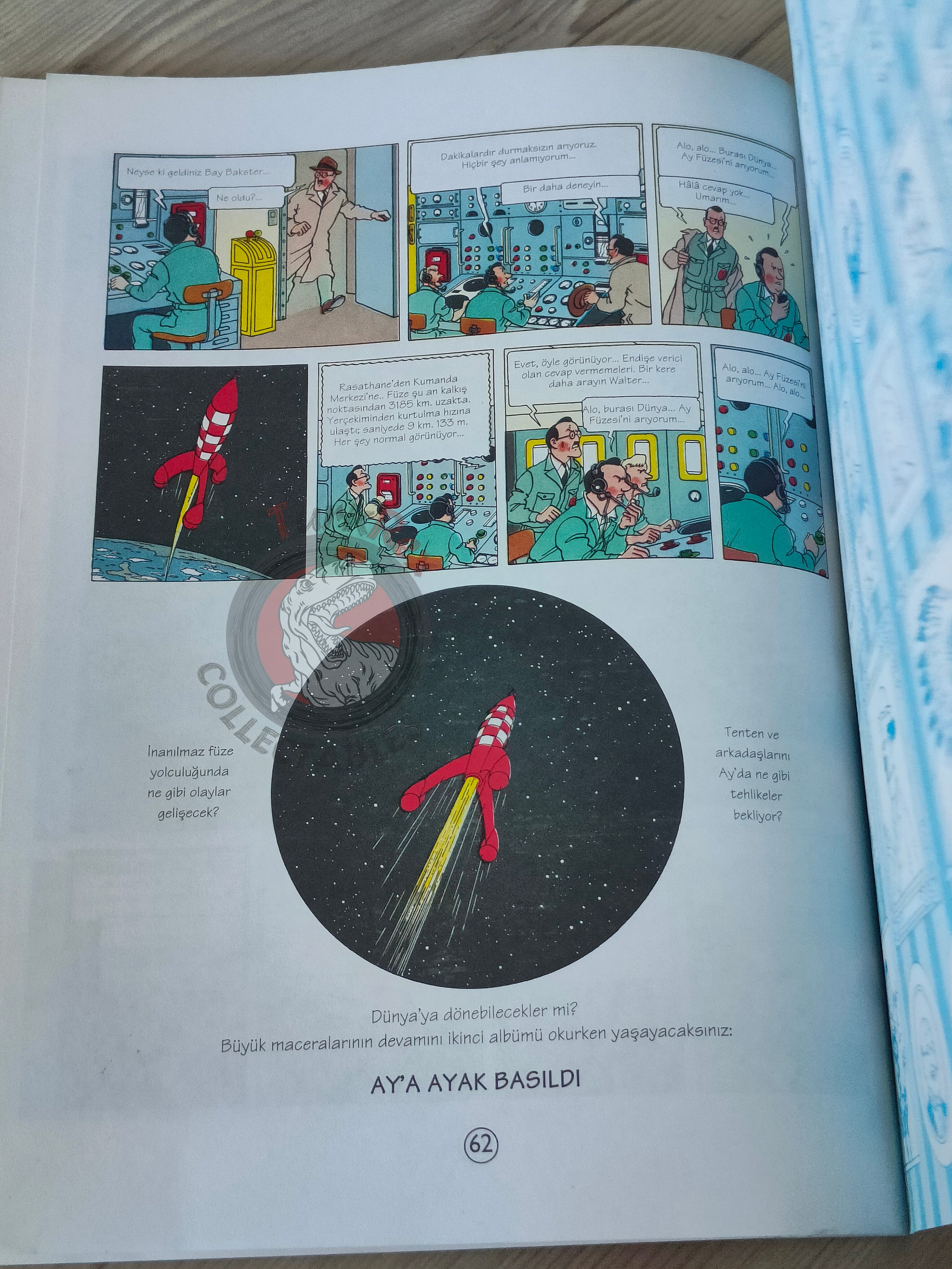 Tintin – Destination Moon 1996 Turkish Edition Comic Turkey 1st YKY