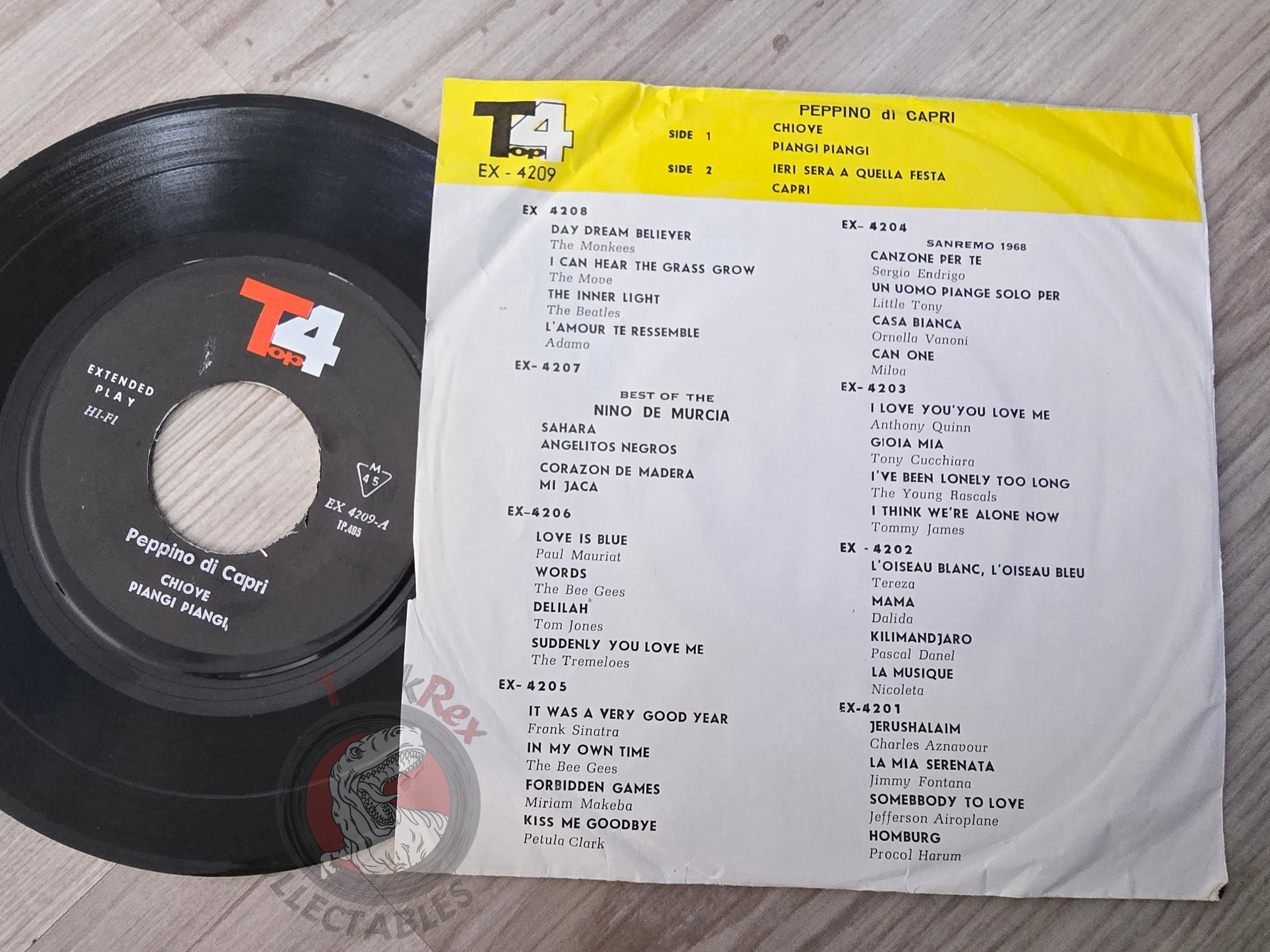 Peppino Di Capri – Chiove / Piangi Piangi 7" Iran Pressing Vinyl Iranian Edition