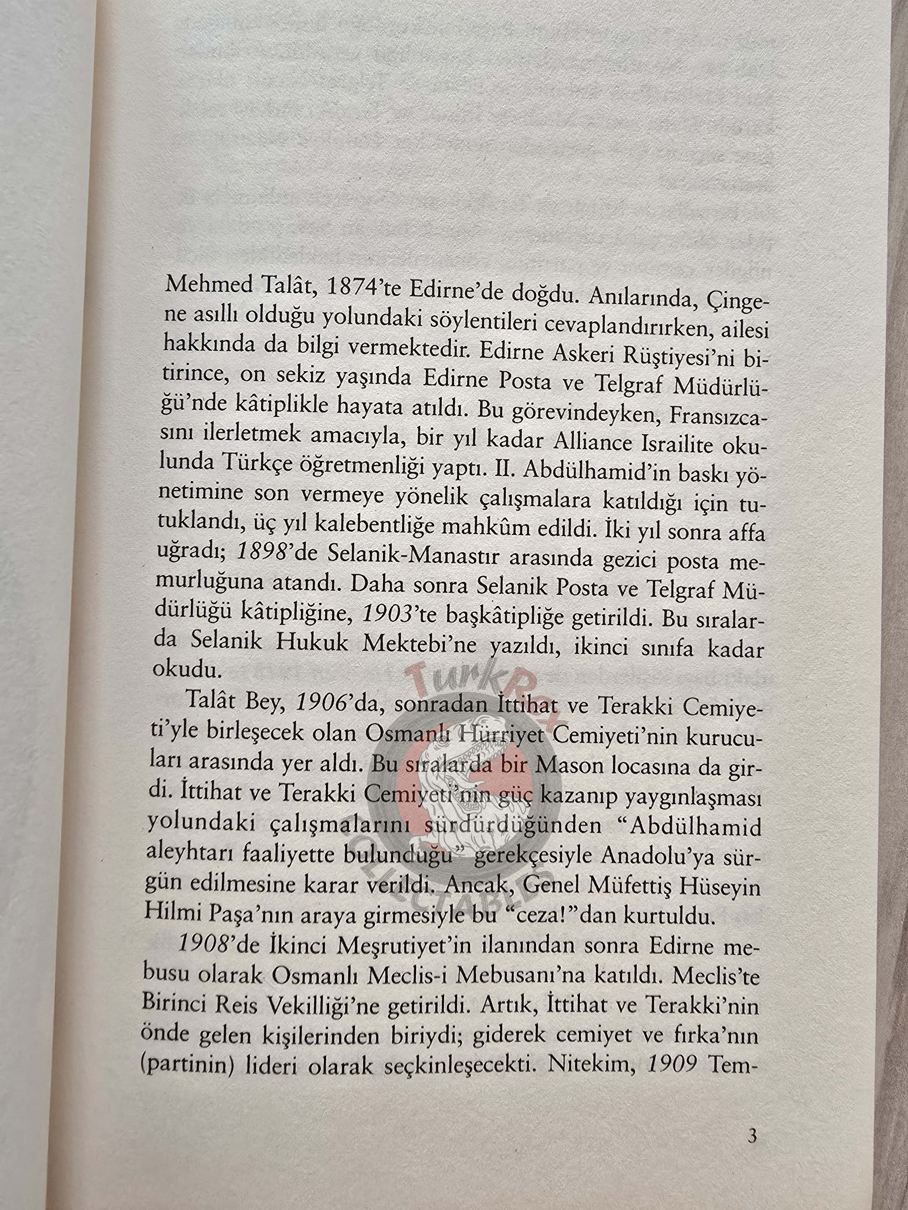 The Memoirs of Talat Pasha 2007 Turkish Book Turkey Ottoman Empire