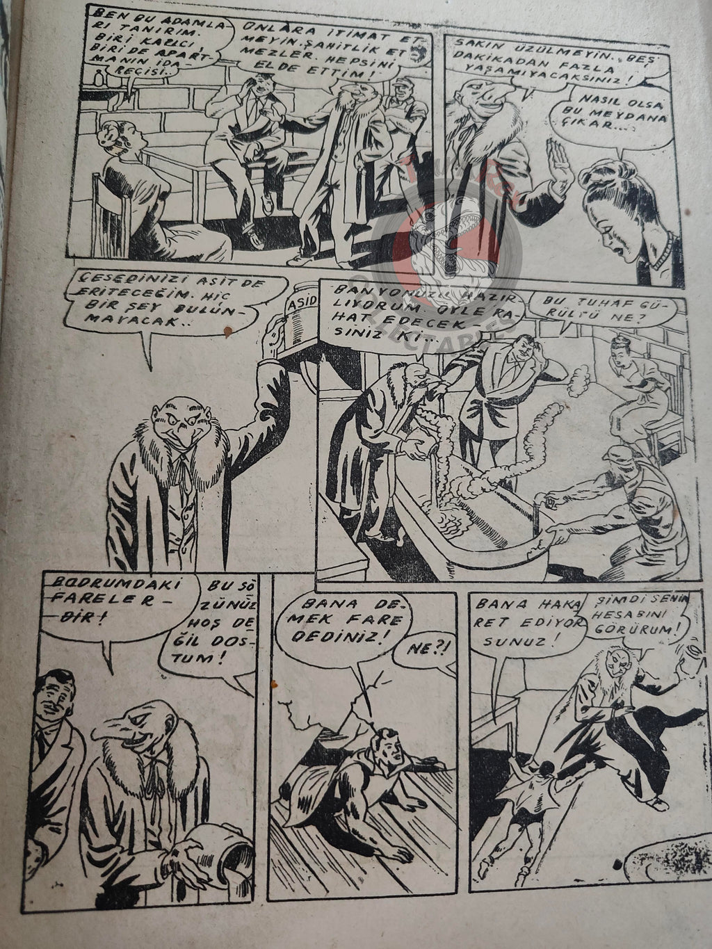 1001 Özel #6 1950 Mandrake the Magician Turkish Comic Mag Turkey