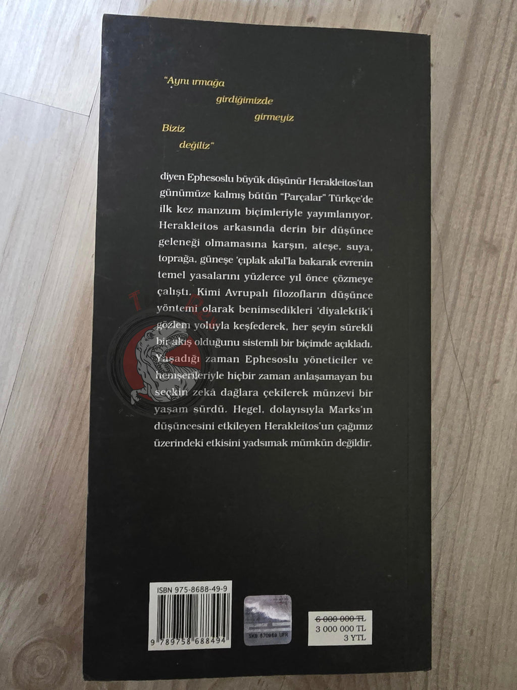 Heraclitus – Fragments 2004 Turkish Book Turkey